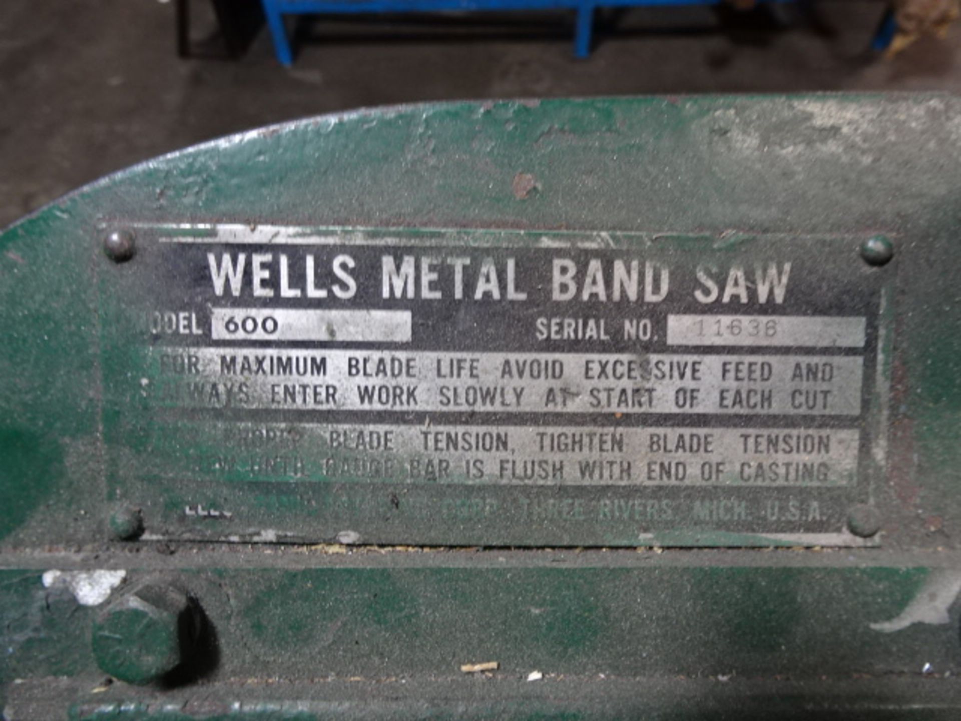 Wells Metal Band Saw - Image 2 of 3