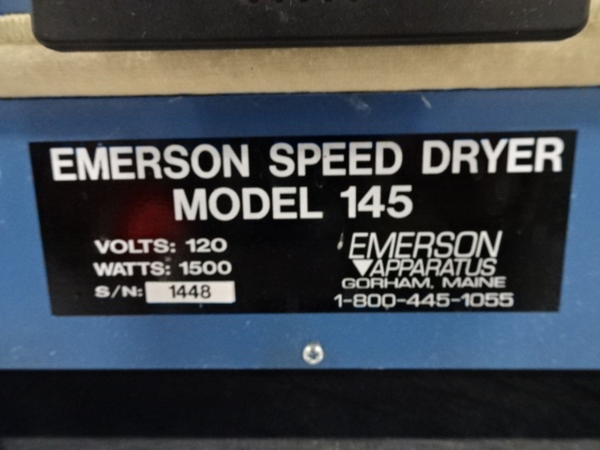 Emerson Speed Dryer - Image 2 of 2