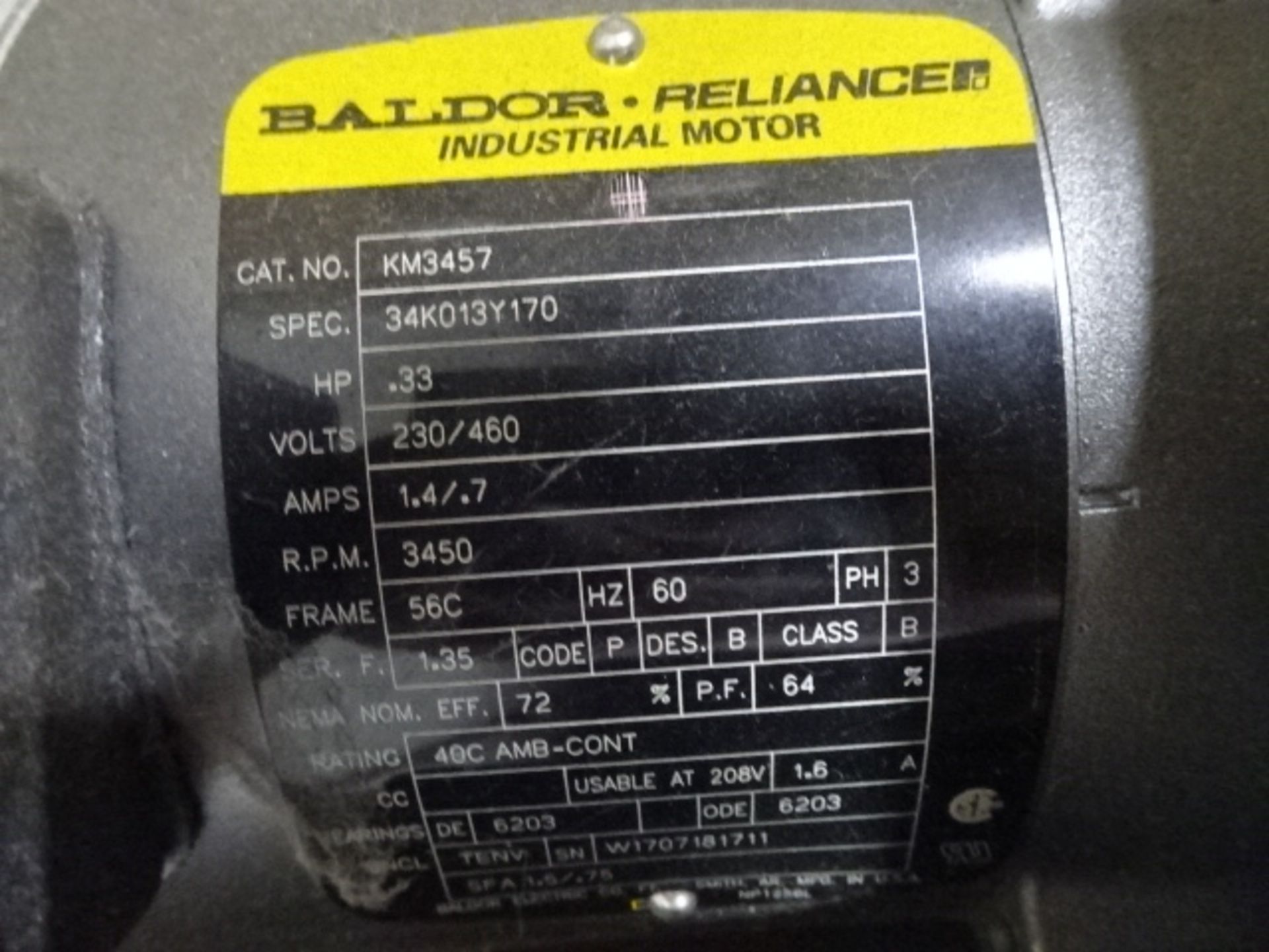 Baldor Blower w/Marathon Pump Motor - Image 3 of 5