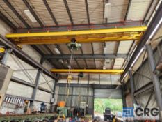 Lot of (1) Lafayette double girder top running bridge cranes, 45 ft span, 7.5 ton capacity each,