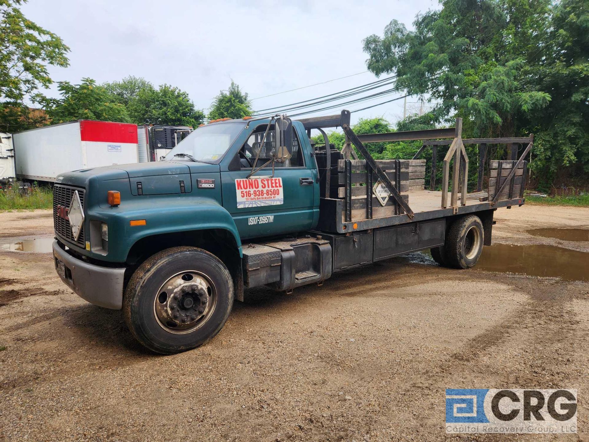 GMC Stake Body Flatbed Dump Truck - Image 4 of 14