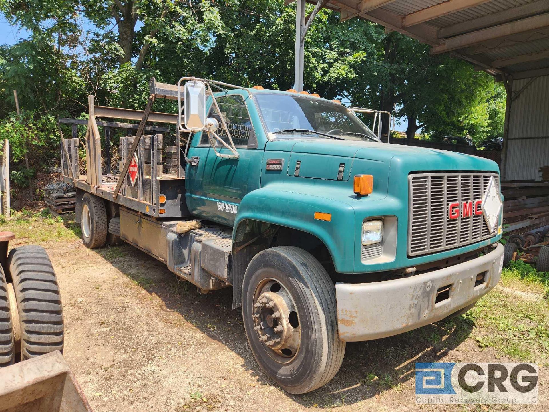 GMC Stake Body Flatbed Dump Truck - Image 9 of 14