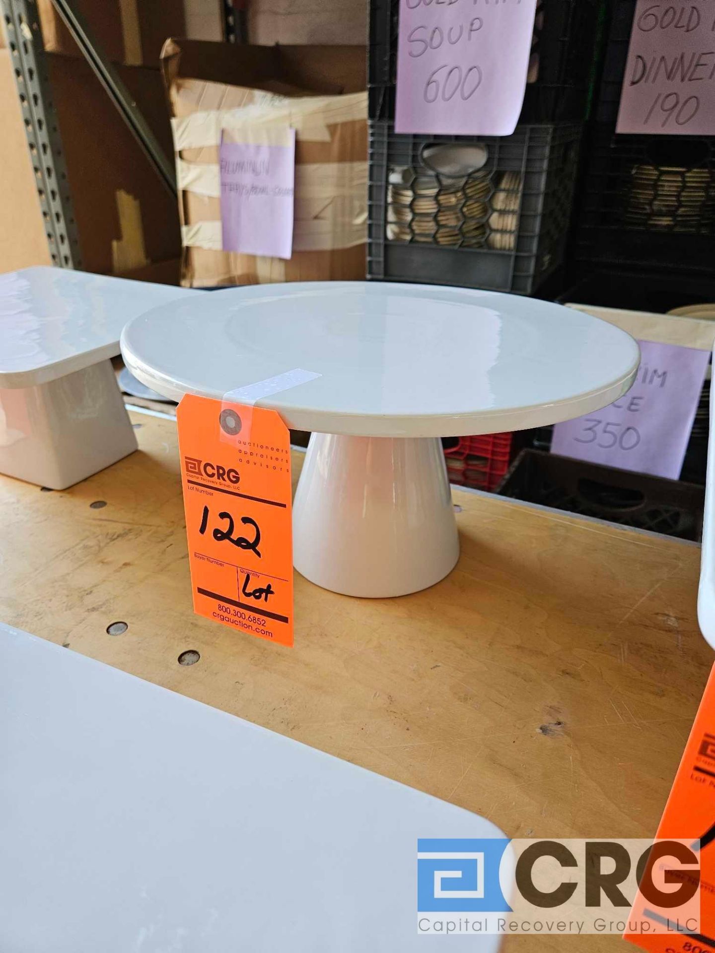 White Round Porcelain Cake Stands