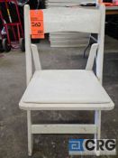 White Wood Folding Chairs with Padded Seats