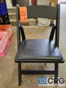 Black Wood Folding Chairs with Padded Seats