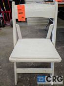 White Wood Folding Chairs with Padded Seats