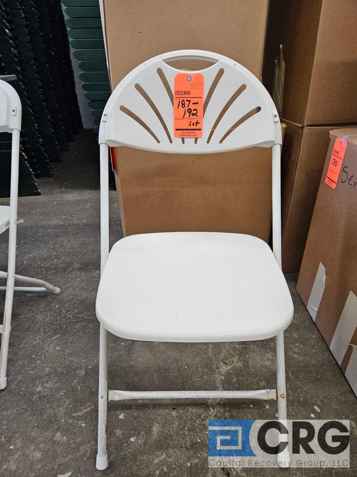 Round Top White Plastic Folding Chairs