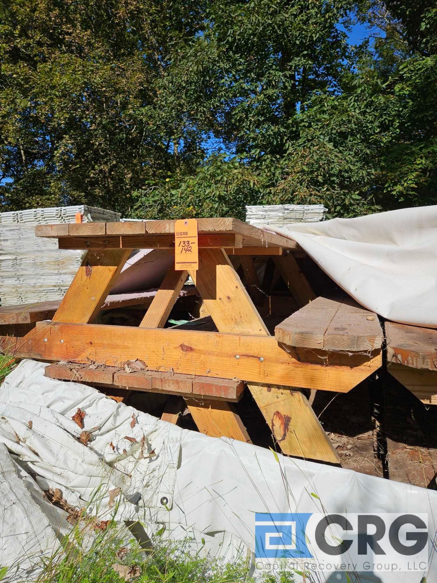 Wood Picnic Table - Image 2 of 2