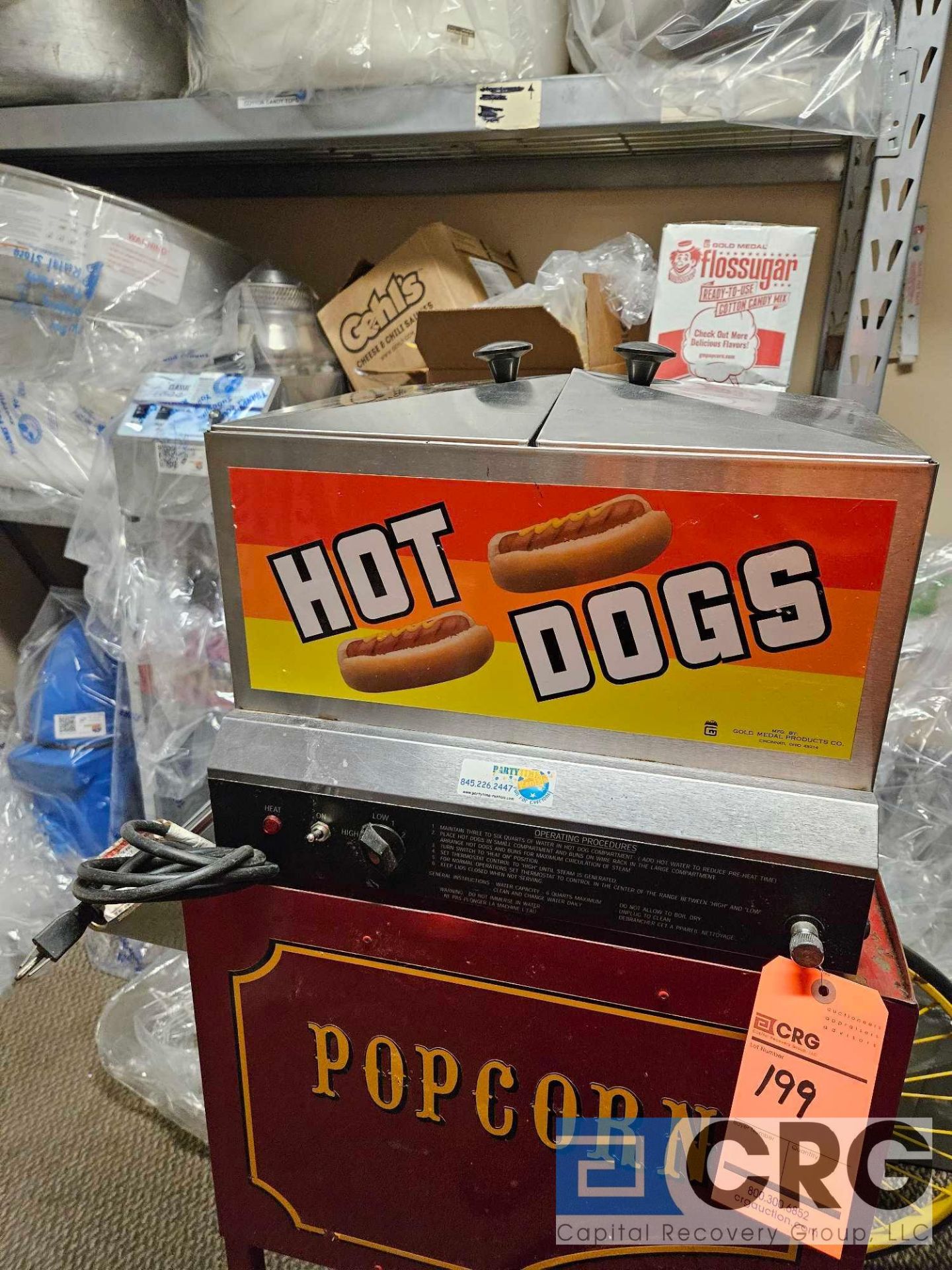 Gold Medal Hot Dog Steamer