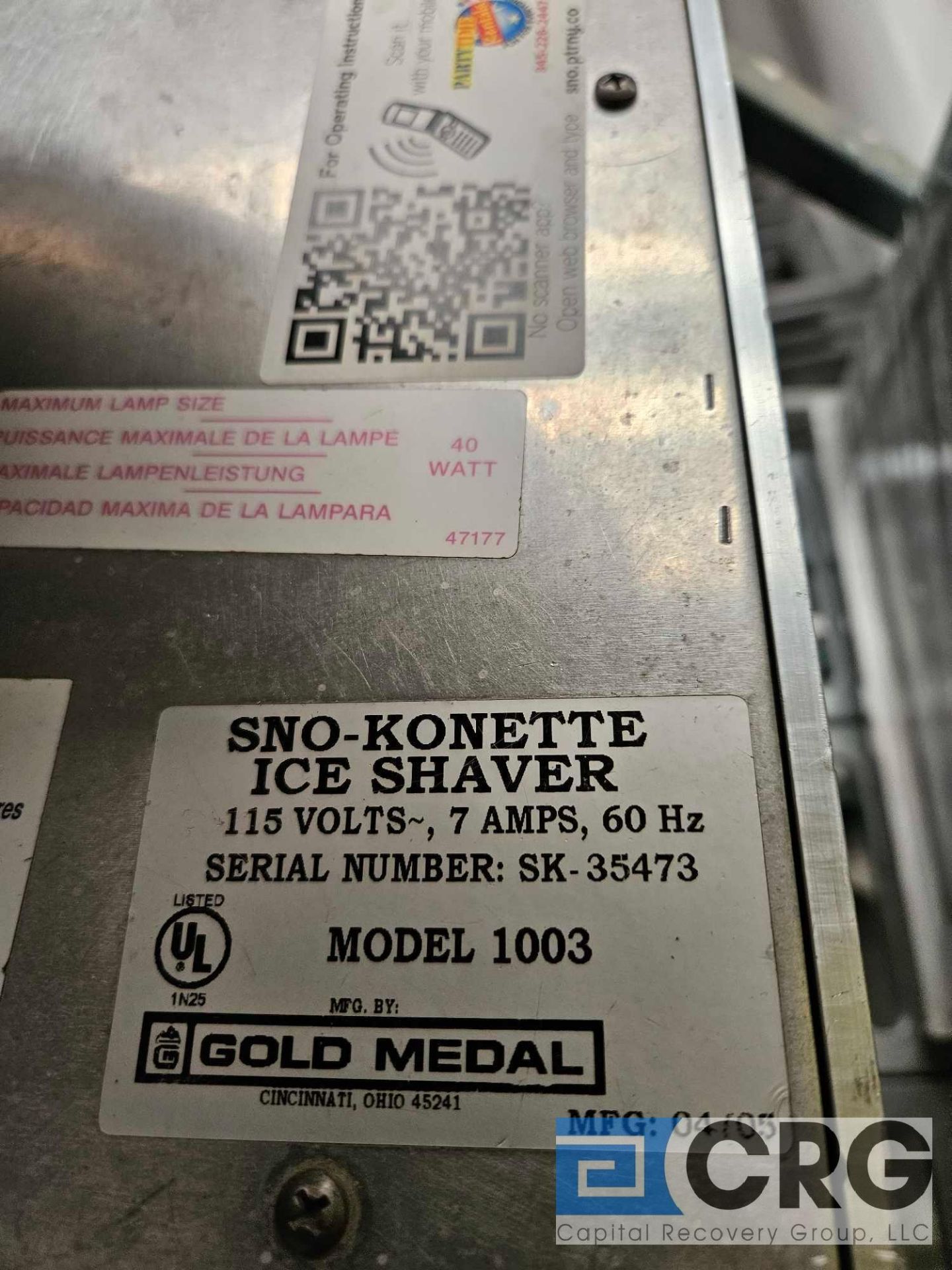 Gold Medal Sno-Konette Machine - Image 4 of 4