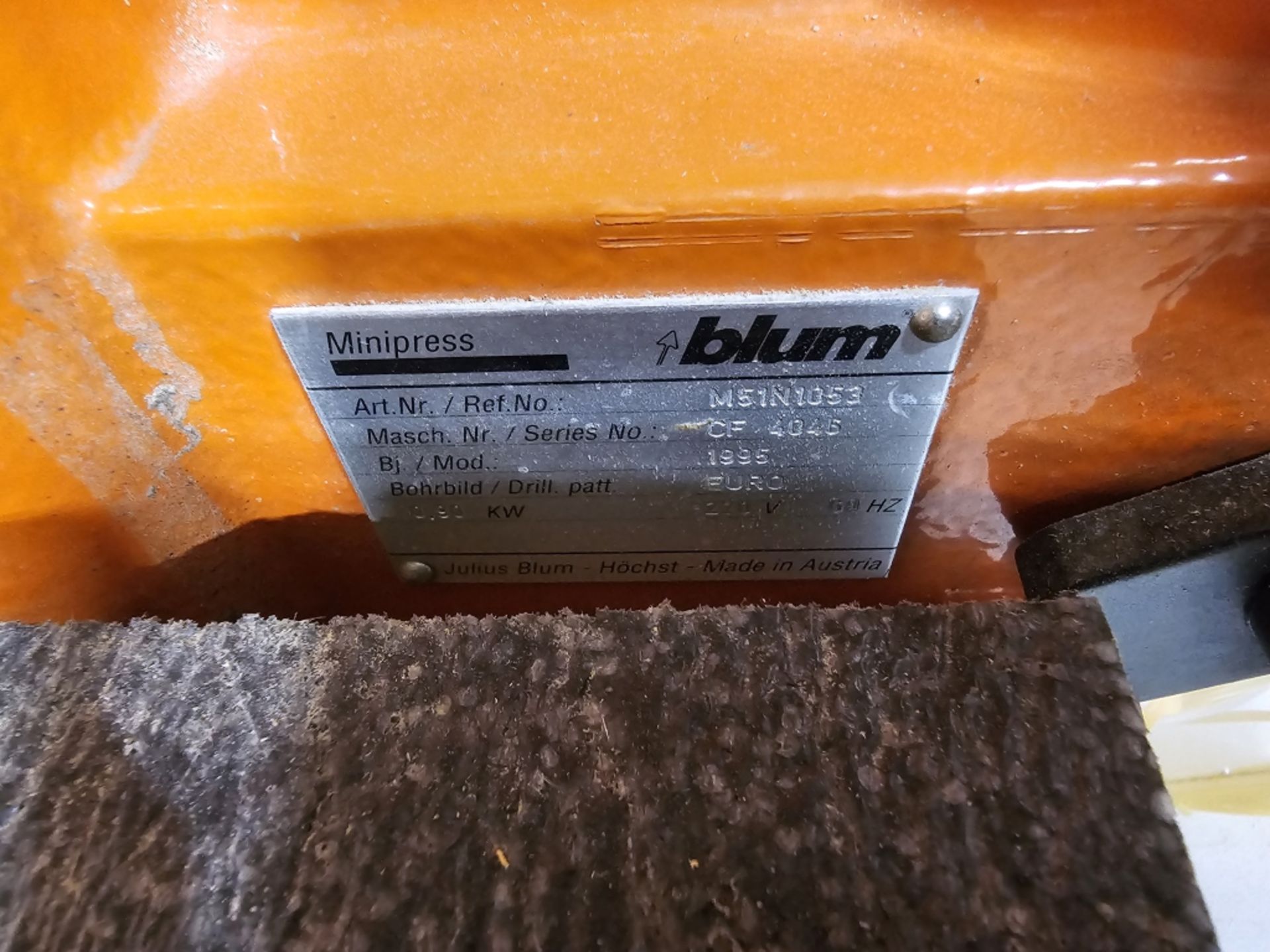 Blum Minipress Boring and Hinge Insertion Press - Image 10 of 11