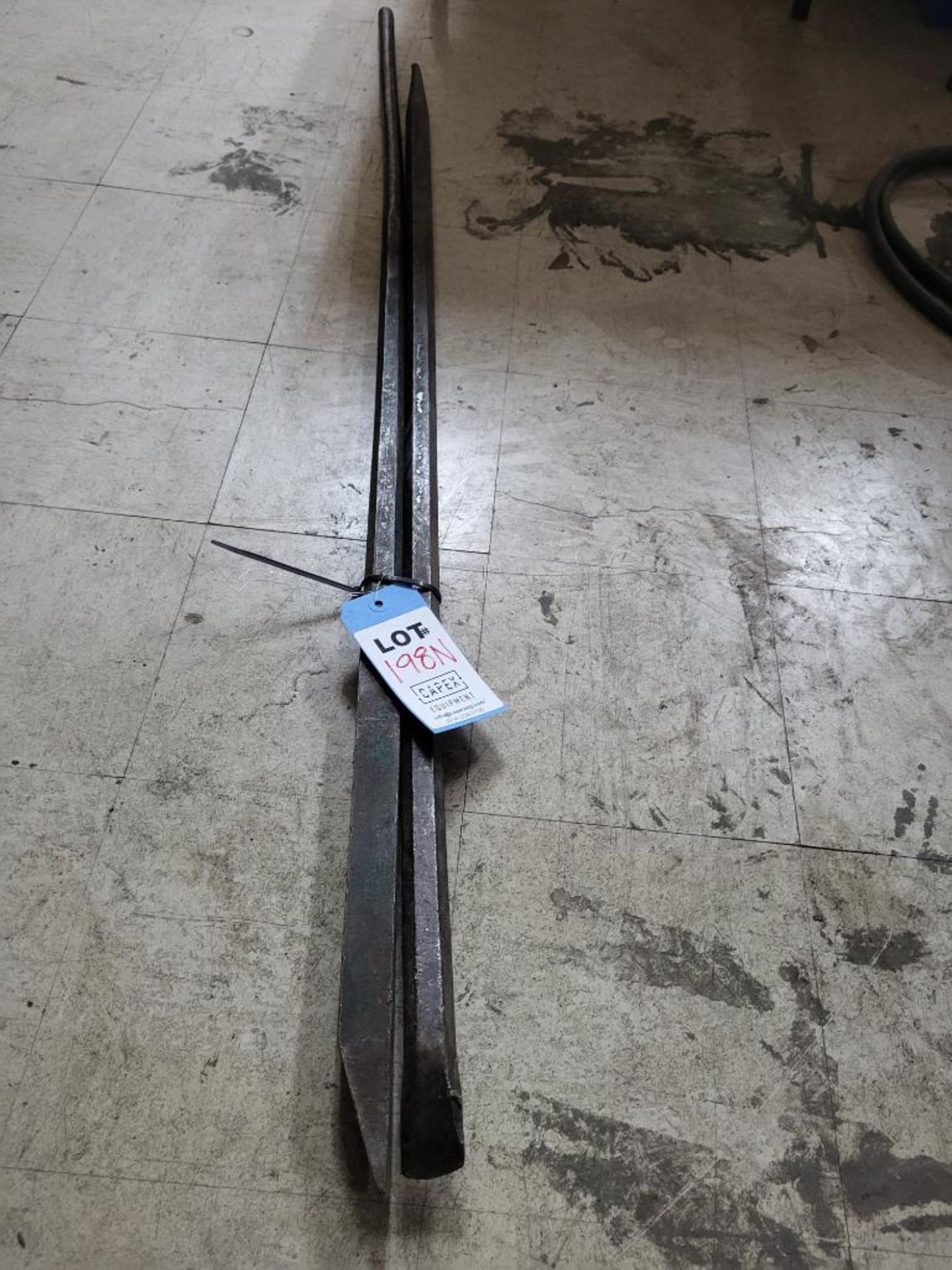 Lot of 2 Pry Bars 1 54 inch and 1 48 inch