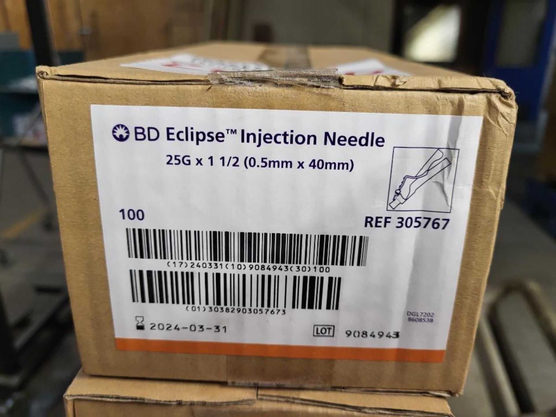 New Boxes of 100 BD Eclipse Injection Needles 25G x 1 1/2