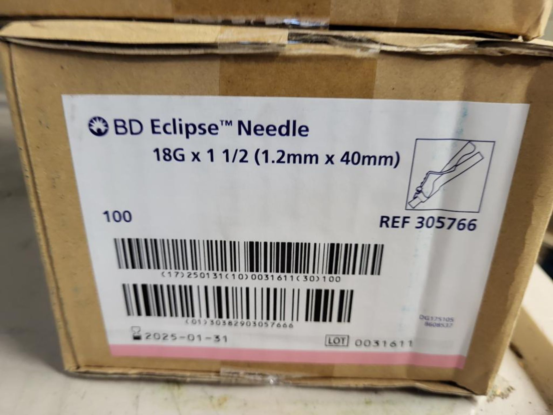 New Boxes of 100 BD Eclipse Needles 18G x 1 1/2