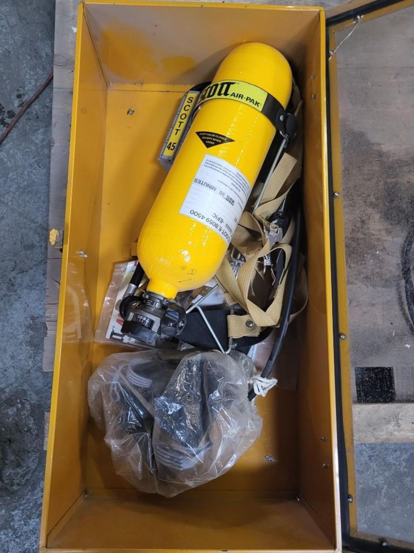 Scott Self Contained Breathing Apparatus in Wall Mount Case