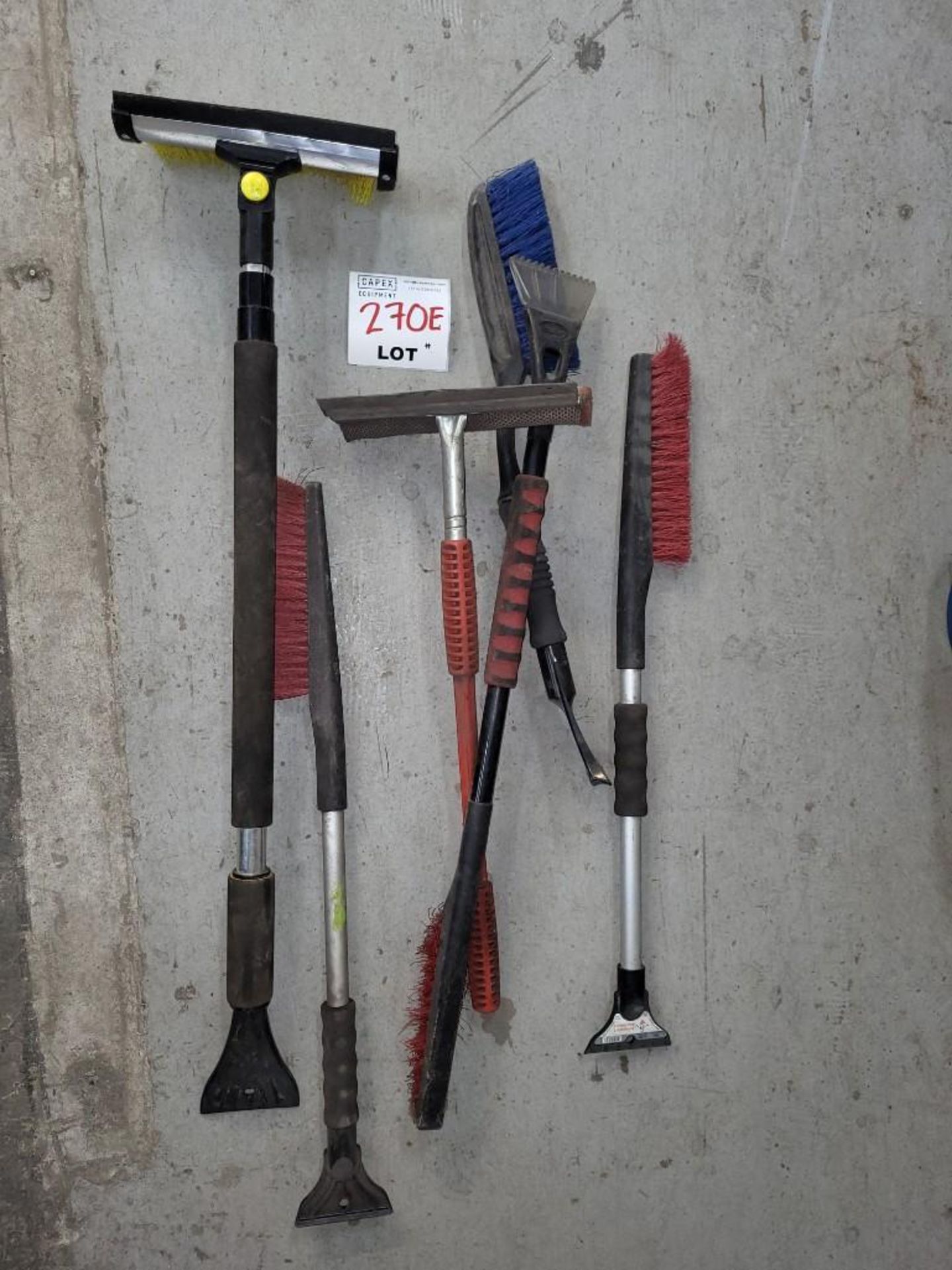 Lot of Assorted Snow Brushes and Squeegee