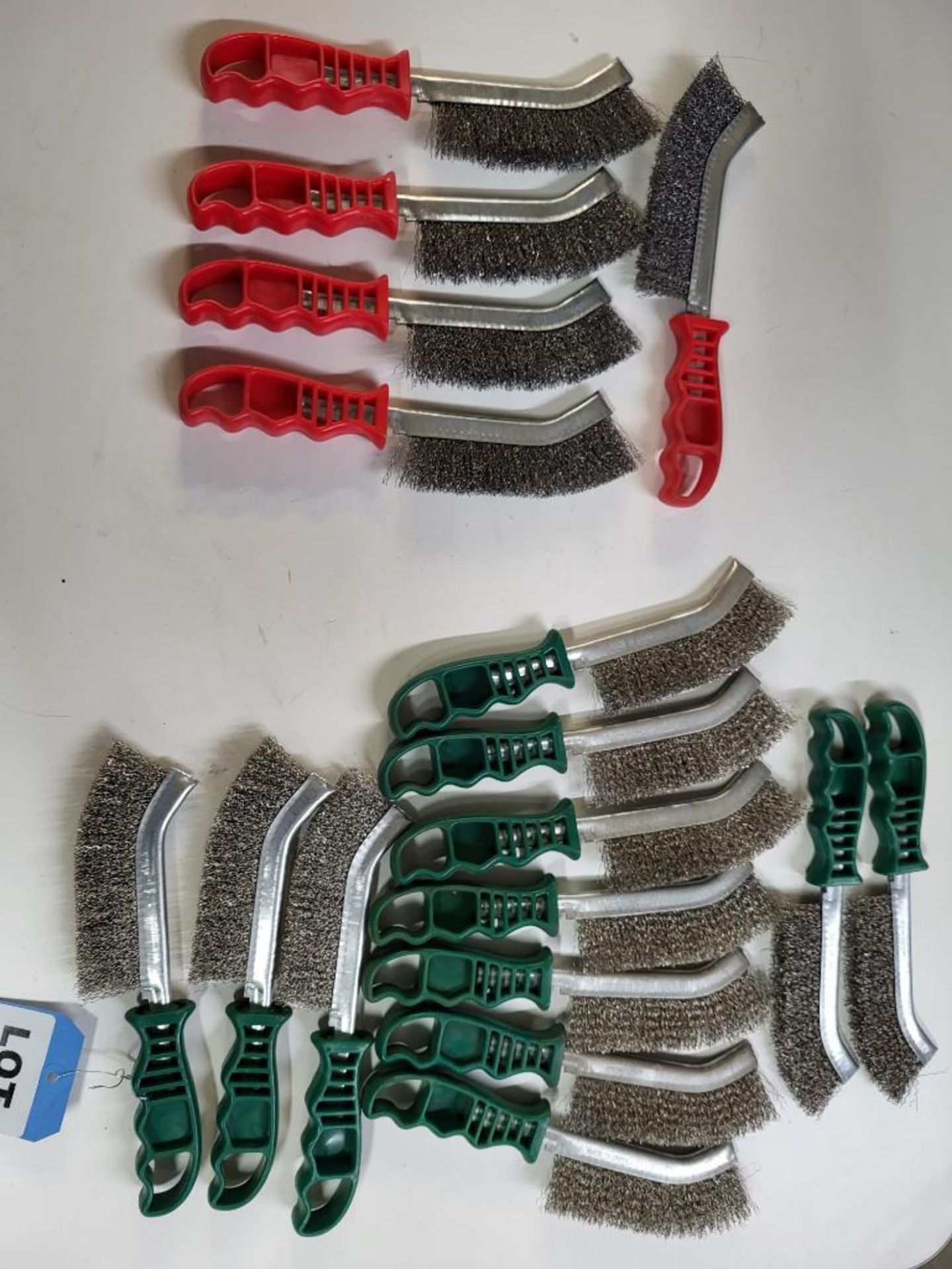 Lot Of 17 Welding Brushes 12 Green And 5 Red