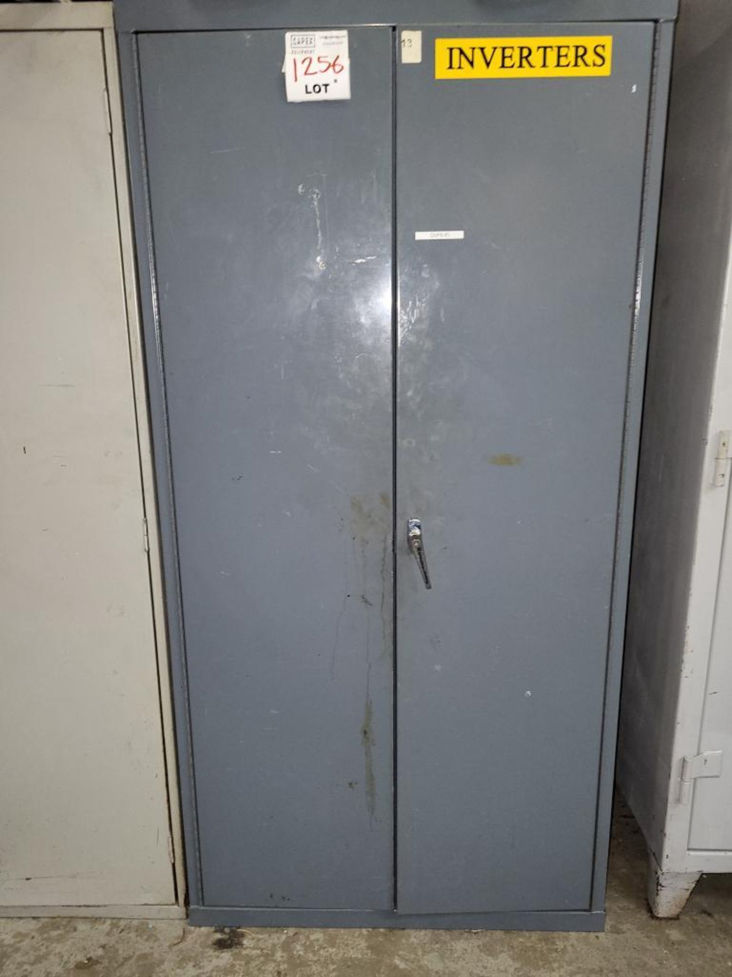 Metal 2 Door Cabinet 3 Feet Wide NO CONTENTS - Image 2 of 3