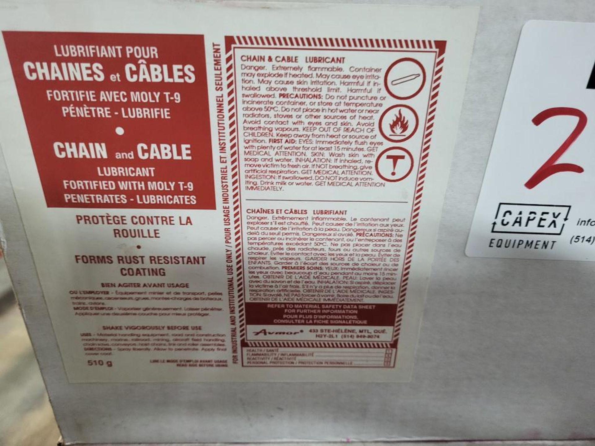 Chain and Cable Lubricant Aerosol Bottle New In Box - Image 2 of 2