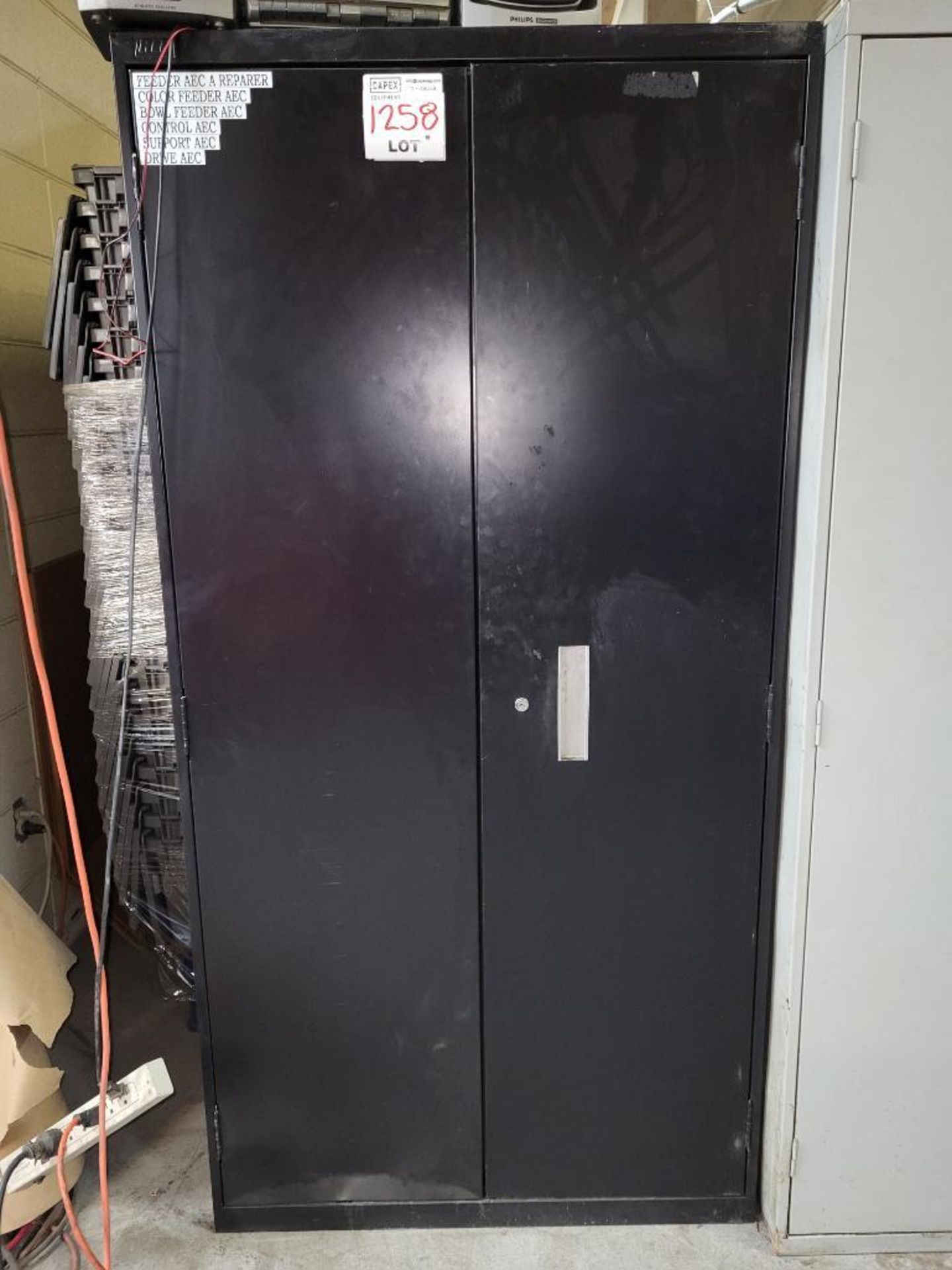 Metal 2 Door Cabinet 3 Feet Wide NO CONTENTS - Image 2 of 2