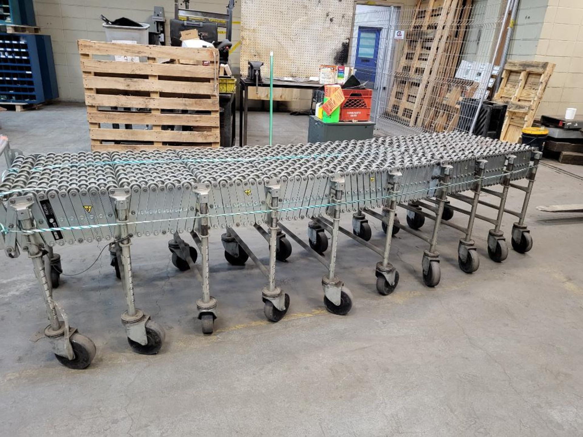 Expandable Nestaflex 275 Steel Roller Conveyor 12 Feet Long 24 Inches Wide