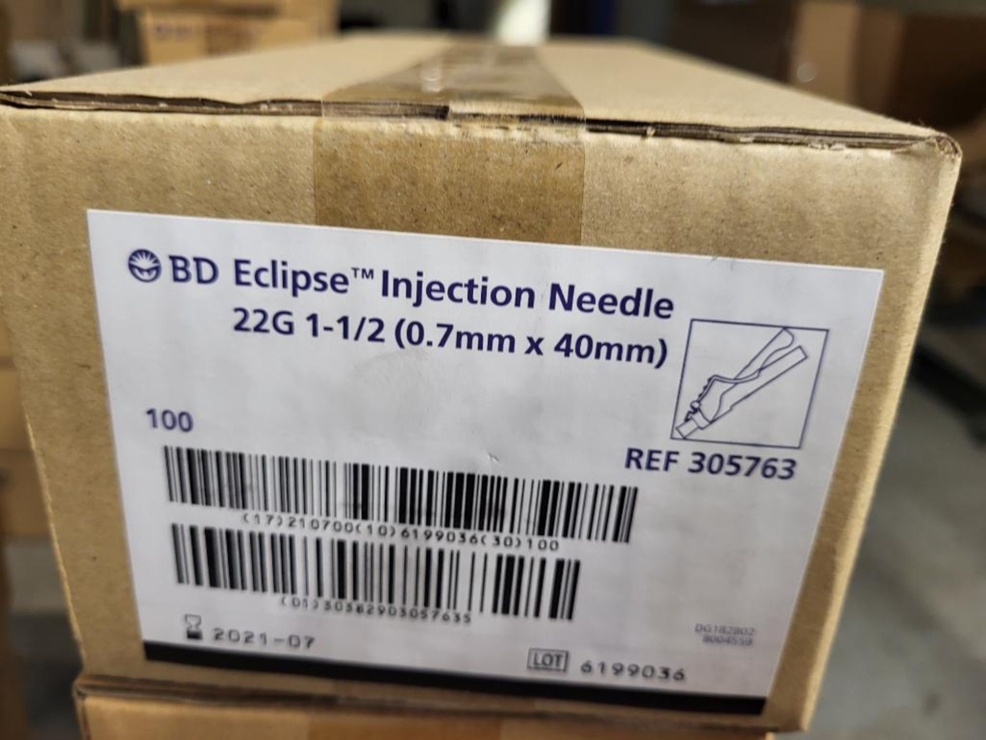 New Boxes of 100 BD Eclipse Injection Needles 22G 1-1/2