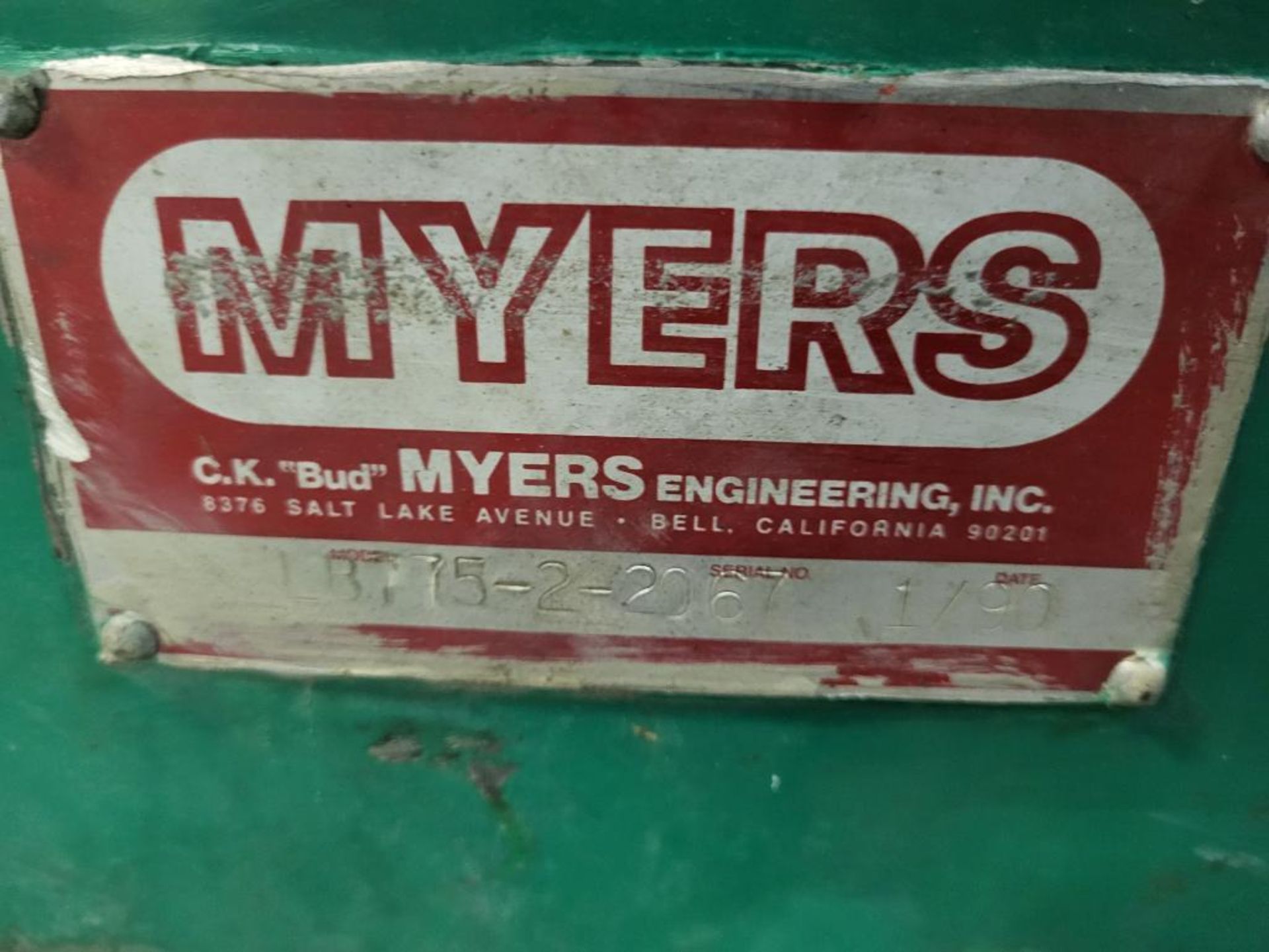 Myers Mixer M/N LB775-2-2067 - Image 4 of 7