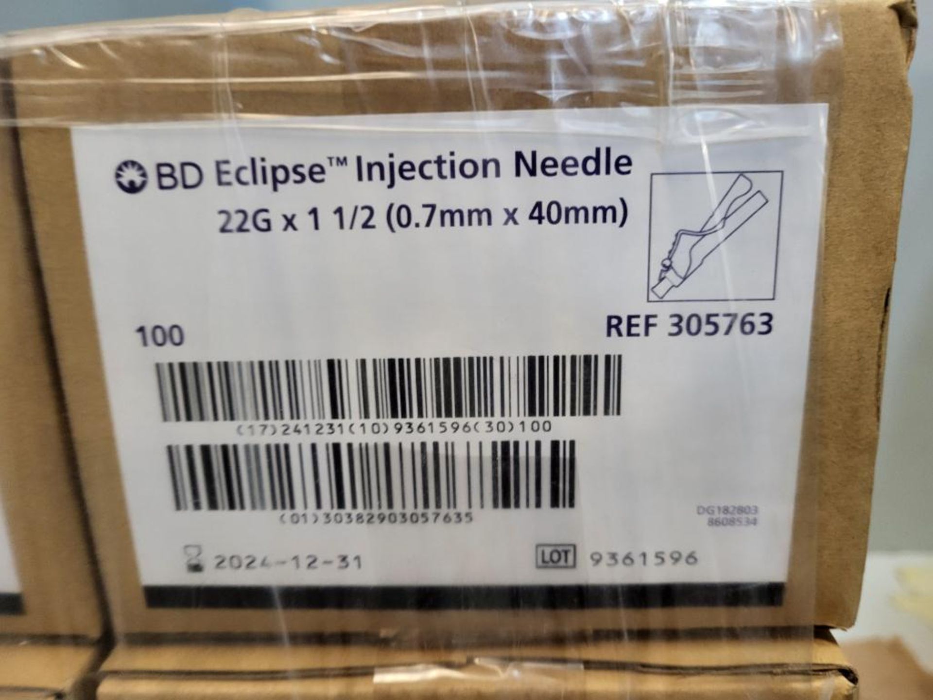 New Boxes of 100 BD Eclipse Injection Needles 22G x 1 1/2