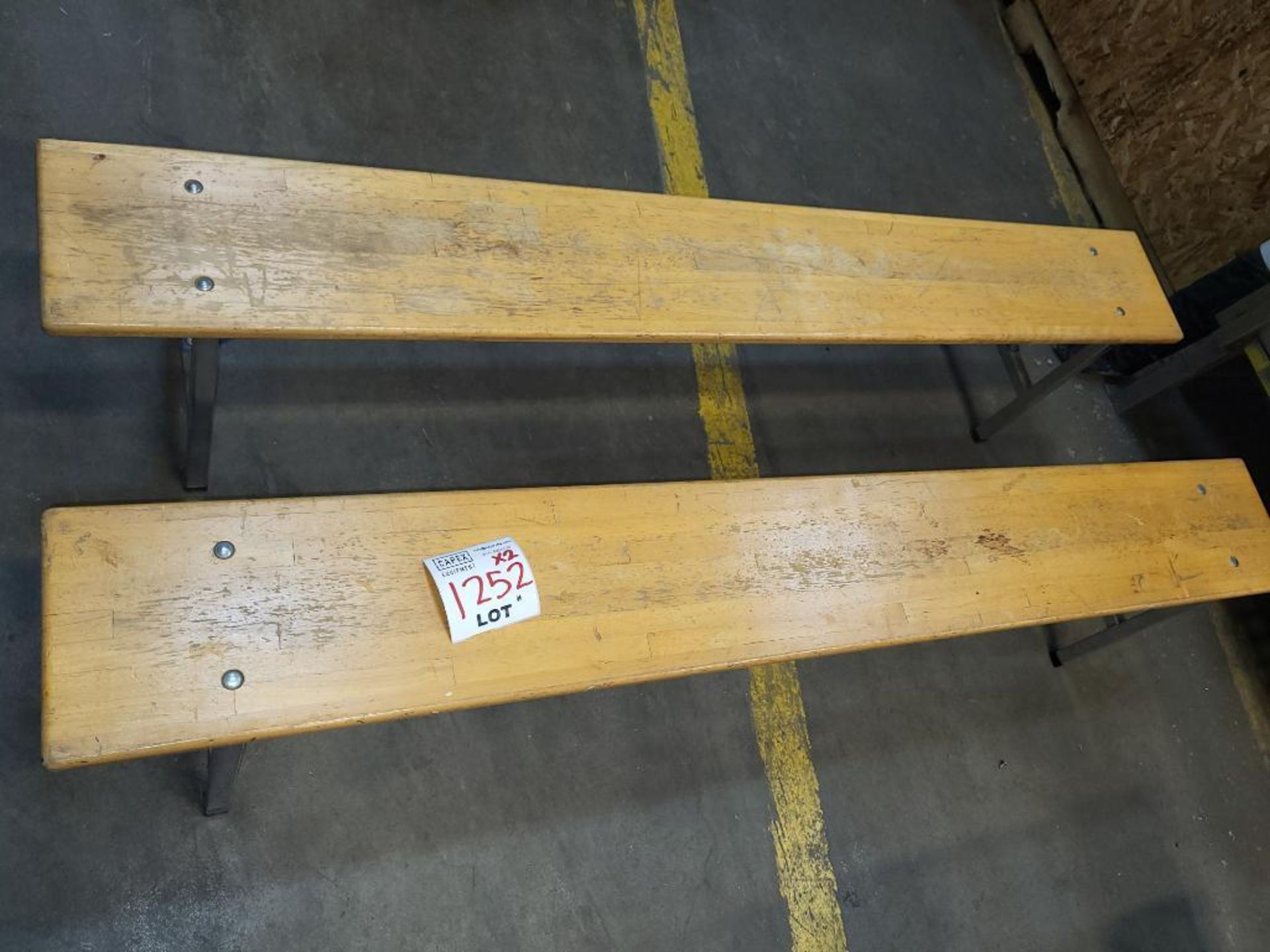 Lot Of 2 Wooden Benches 6 Feet Long - Image 2 of 2