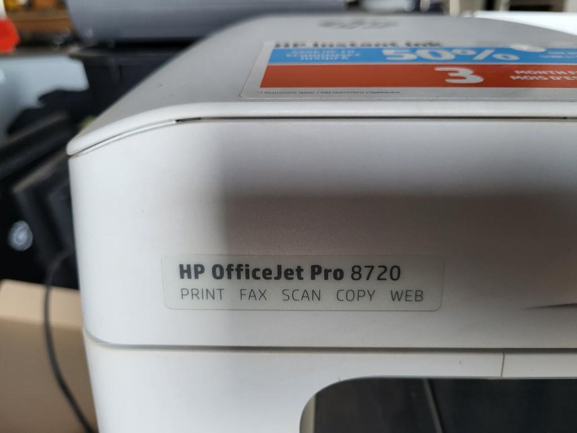 HP OfficeJet Pro 8740 with Extra Paper Tray - Image 2 of 3