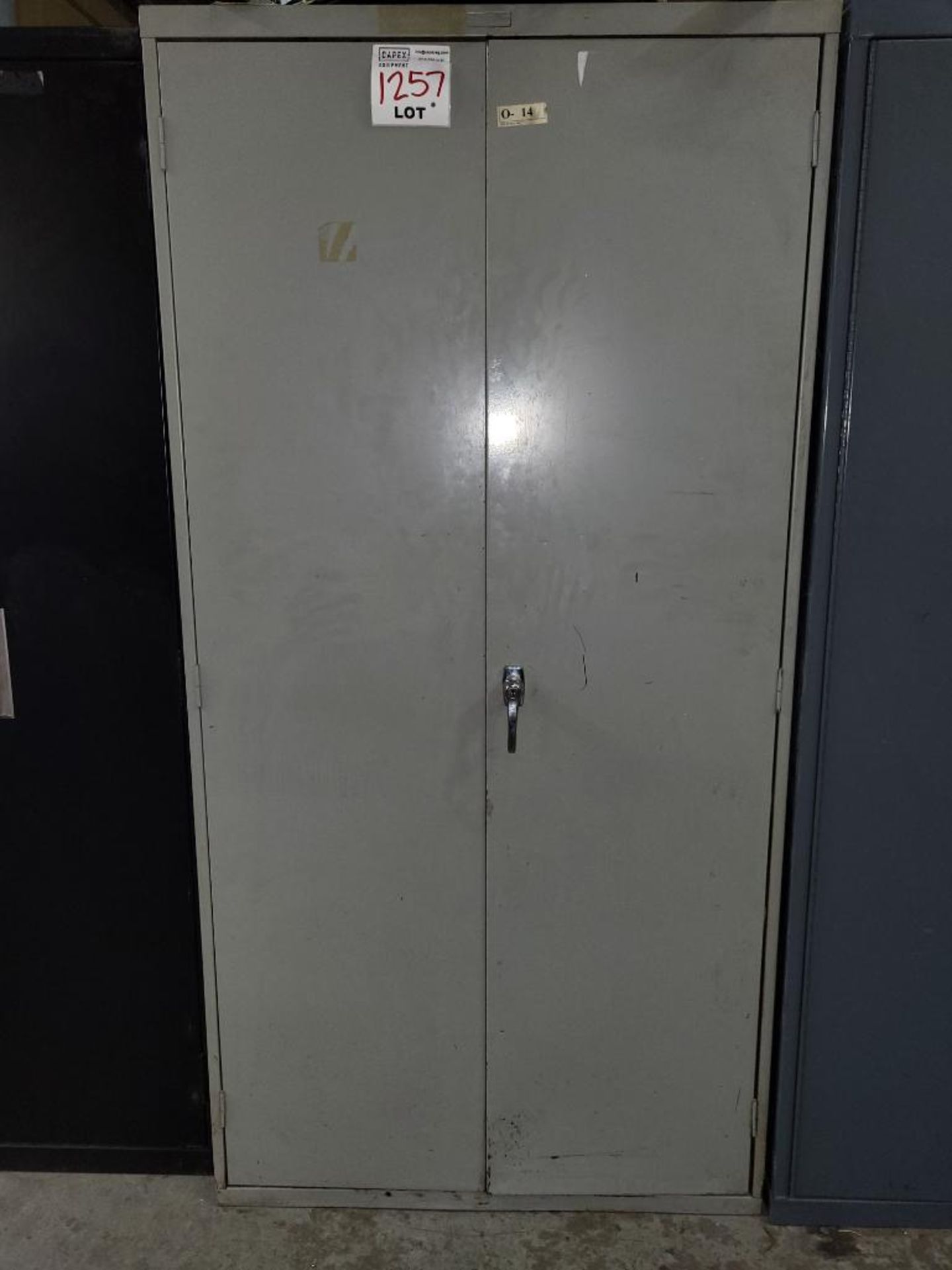 Metal 2 Door Cabinet 3 Feet Wide NO CONTENTS - Image 2 of 3