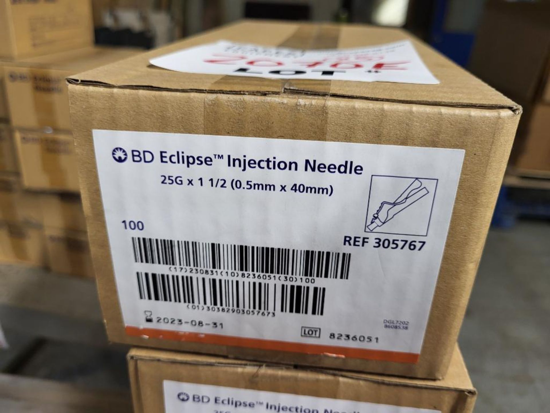 New Boxes of 100 BD Eclipse Injection Needles 25G x 1 1/2