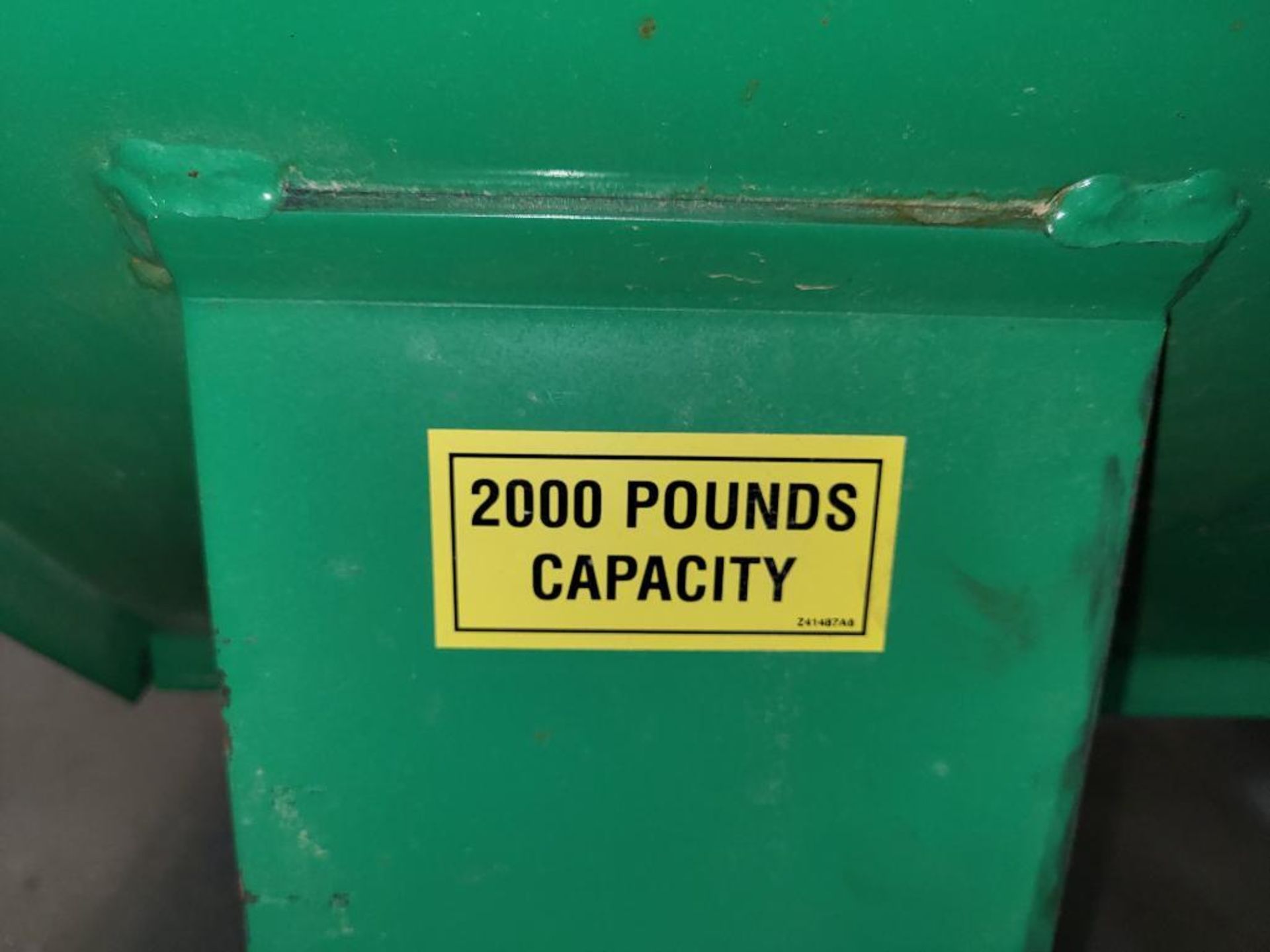Valley Craft Metal Dump Tote 2000Lbs Capacity On Wheels M/N 5141 NO CONTENTS - Image 4 of 4