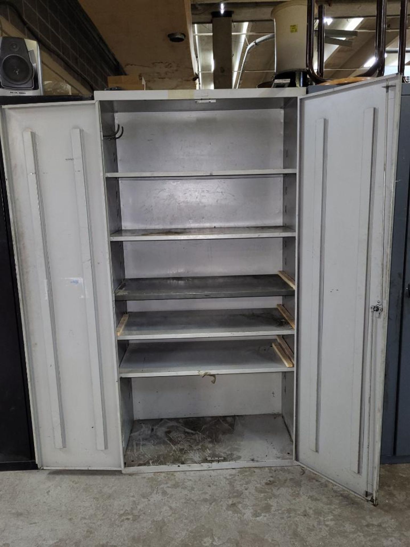 Metal 2 Door Cabinet 3 Feet Wide NO CONTENTS