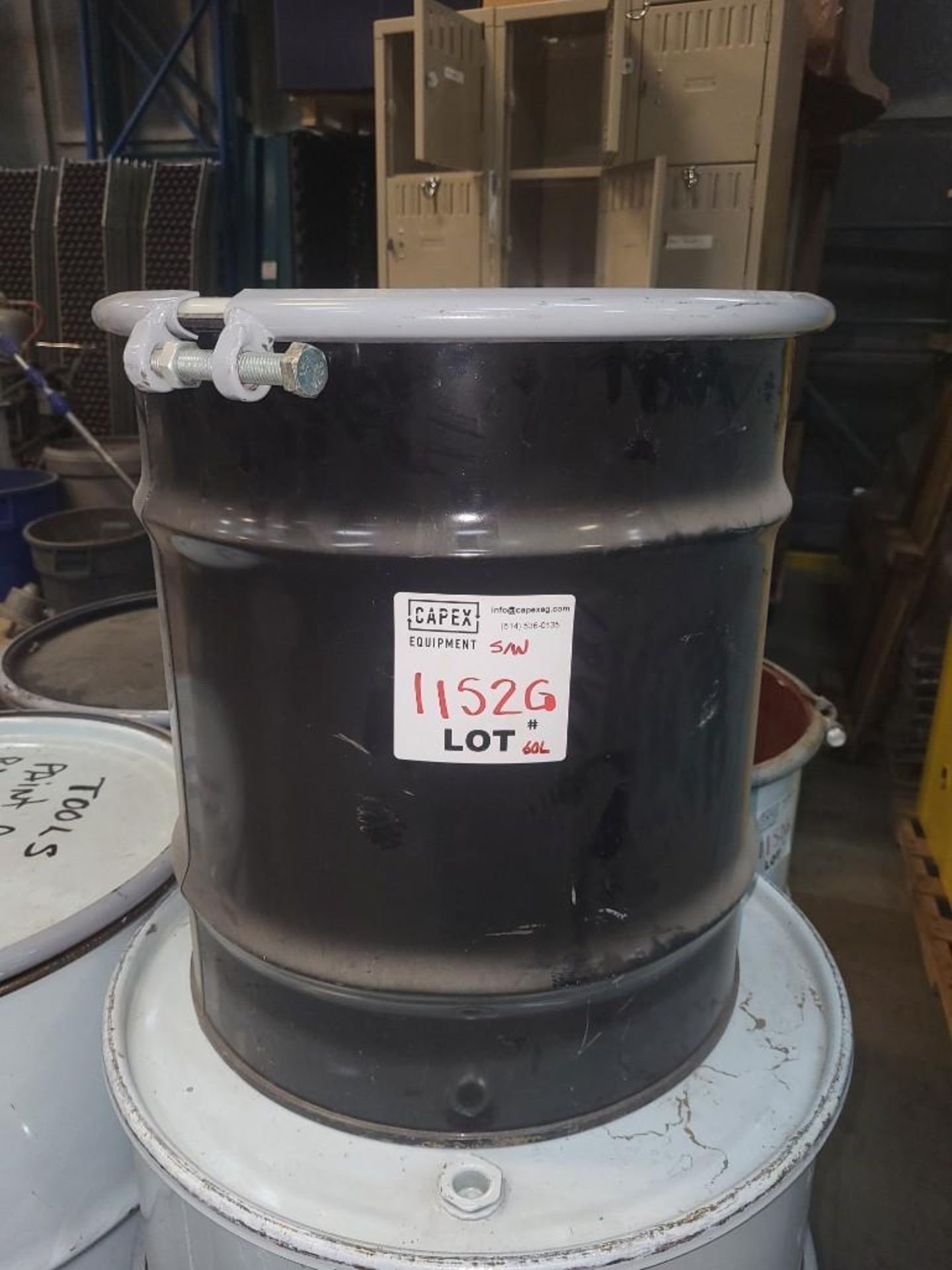 Lot of 1 205L Steel Drum With Lid and 1 60L Drum With Lid - Image 2 of 2