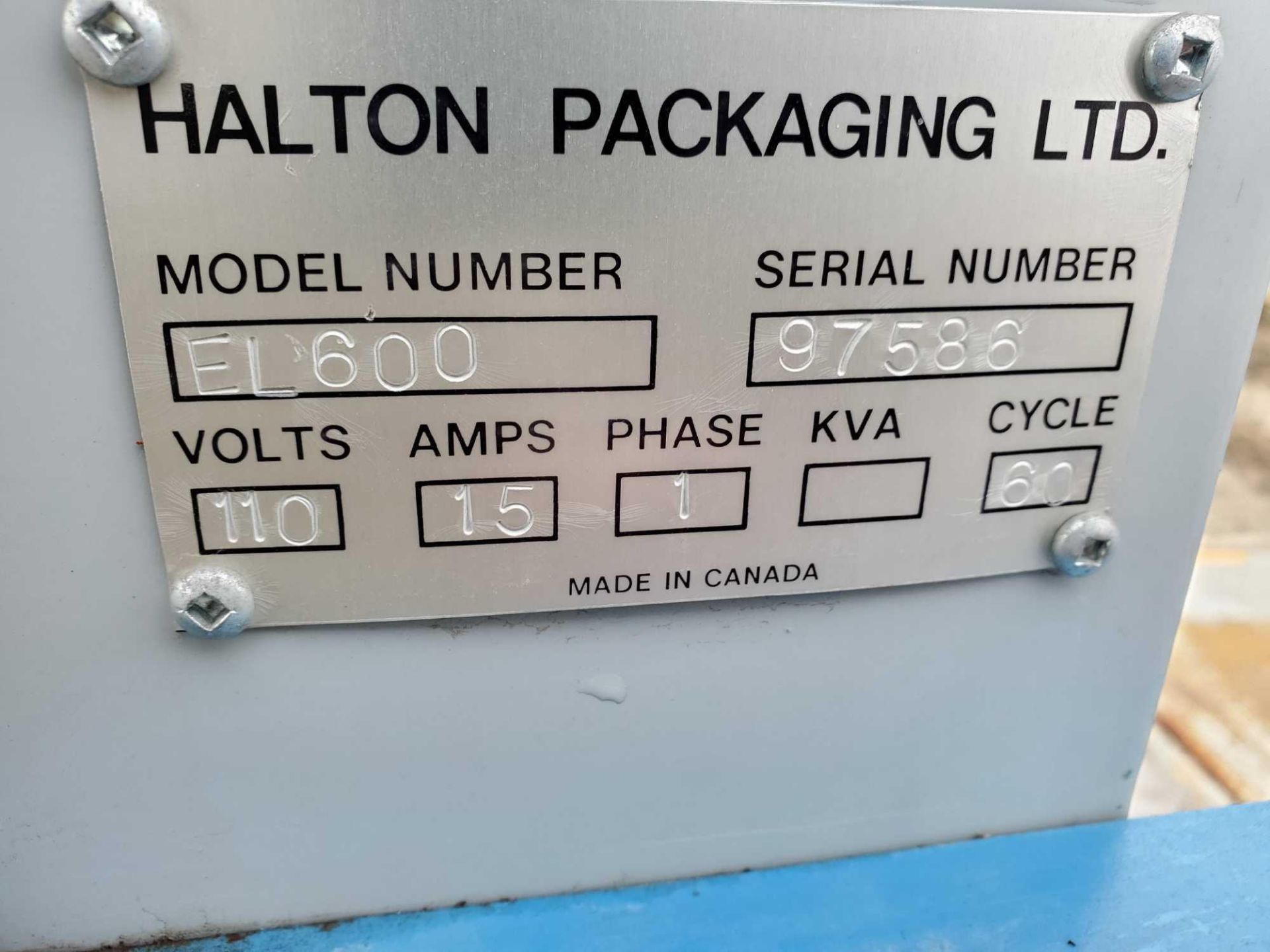 halton el600 pallet wrapper / emballeuse a palettes - Image 5 of 5