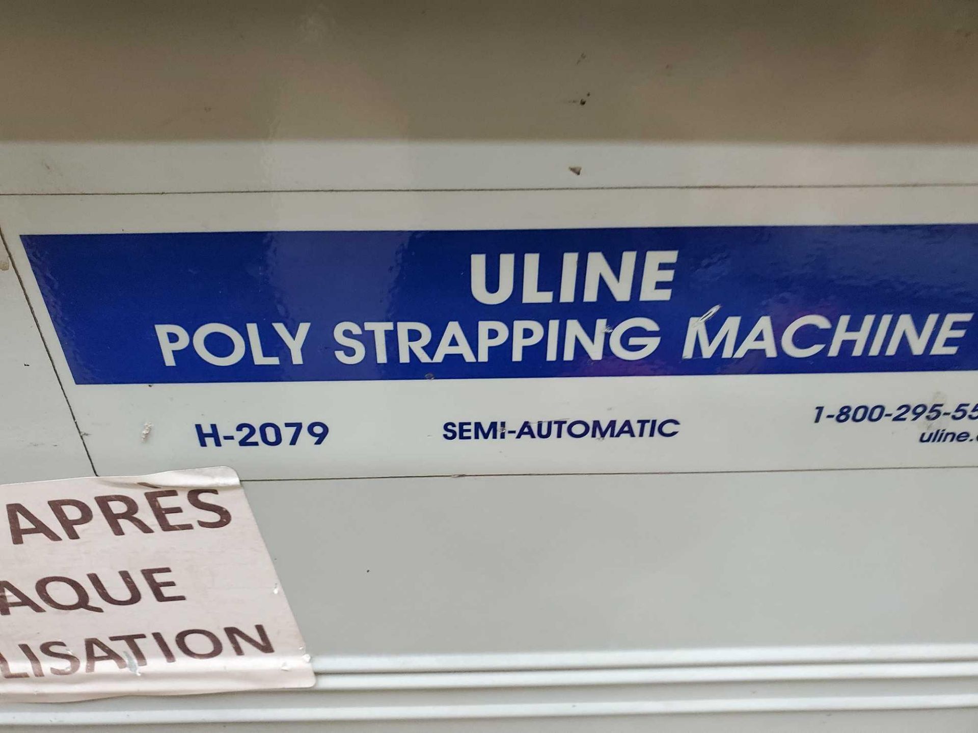 uline poly strapping machine / emballeuse a bande uline - Image 2 of 4