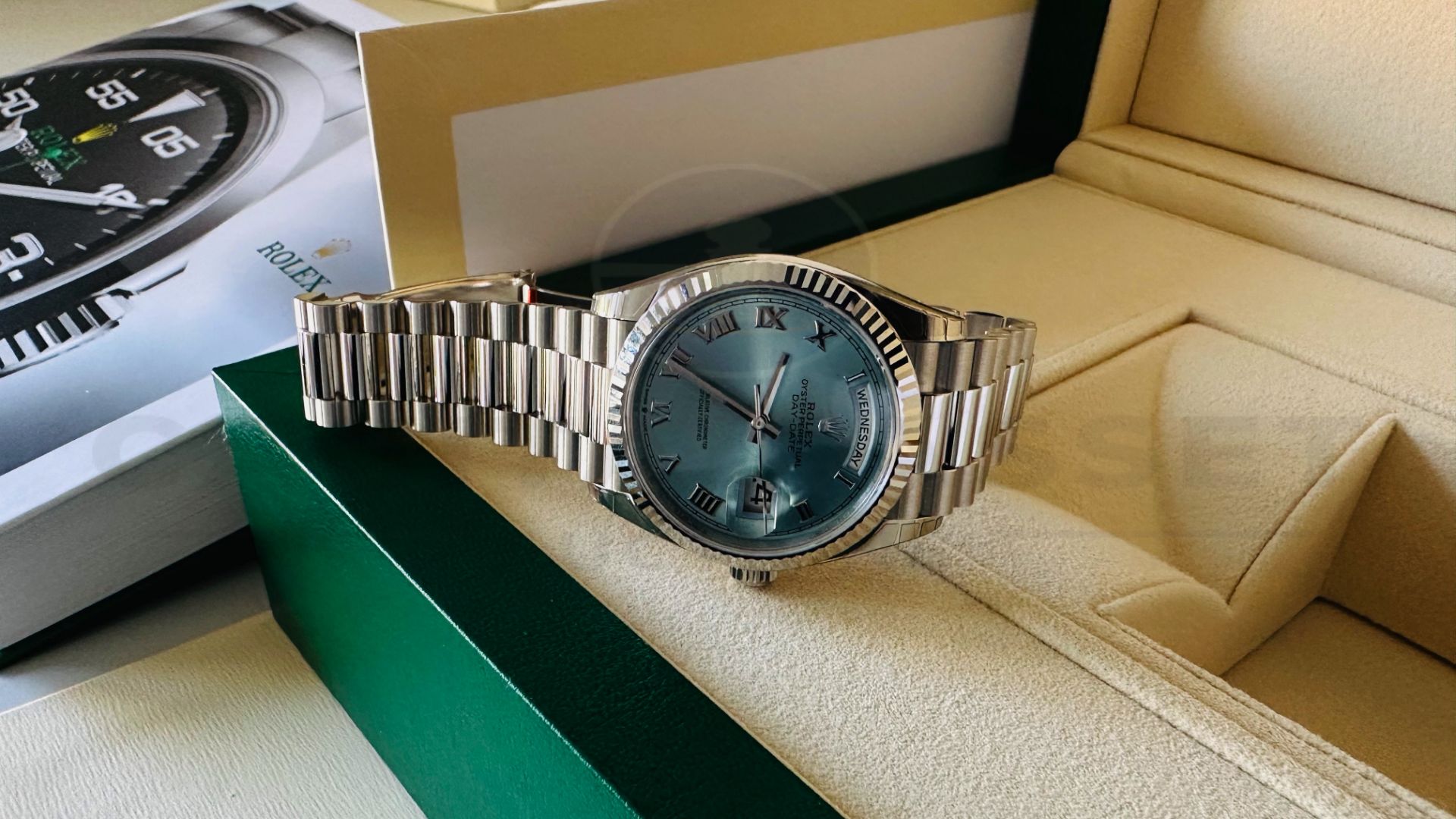 ROLEX DAY-DATE *PLATINUM EDITION* (2022 - BRAND NEW MODEL - UNWORN) *ICE BLUE DIAL* (BEAT THE WAIT) - Image 17 of 30