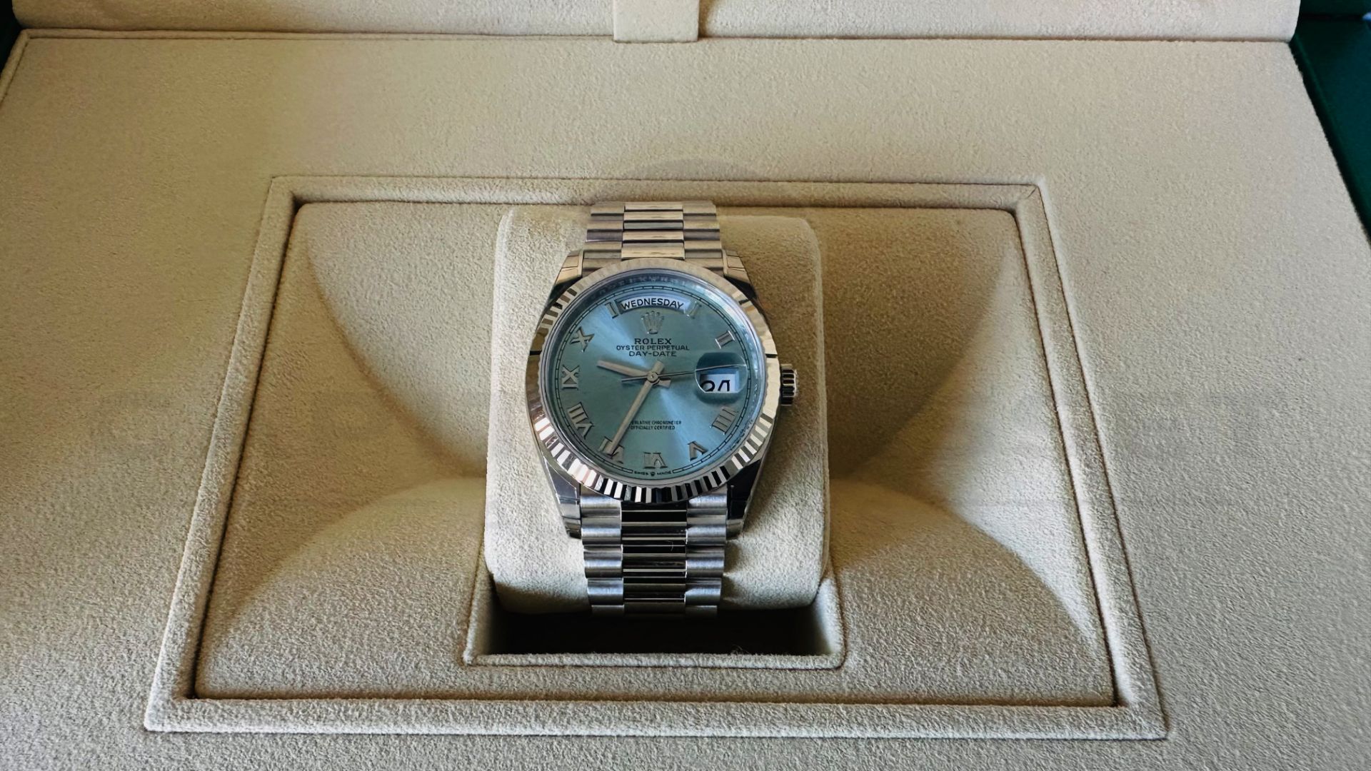 ROLEX DAY-DATE *PLATINUM EDITION* (2022 - BRAND NEW MODEL - UNWORN) *ICE BLUE DIAL* (BEAT THE WAIT) - Image 22 of 30