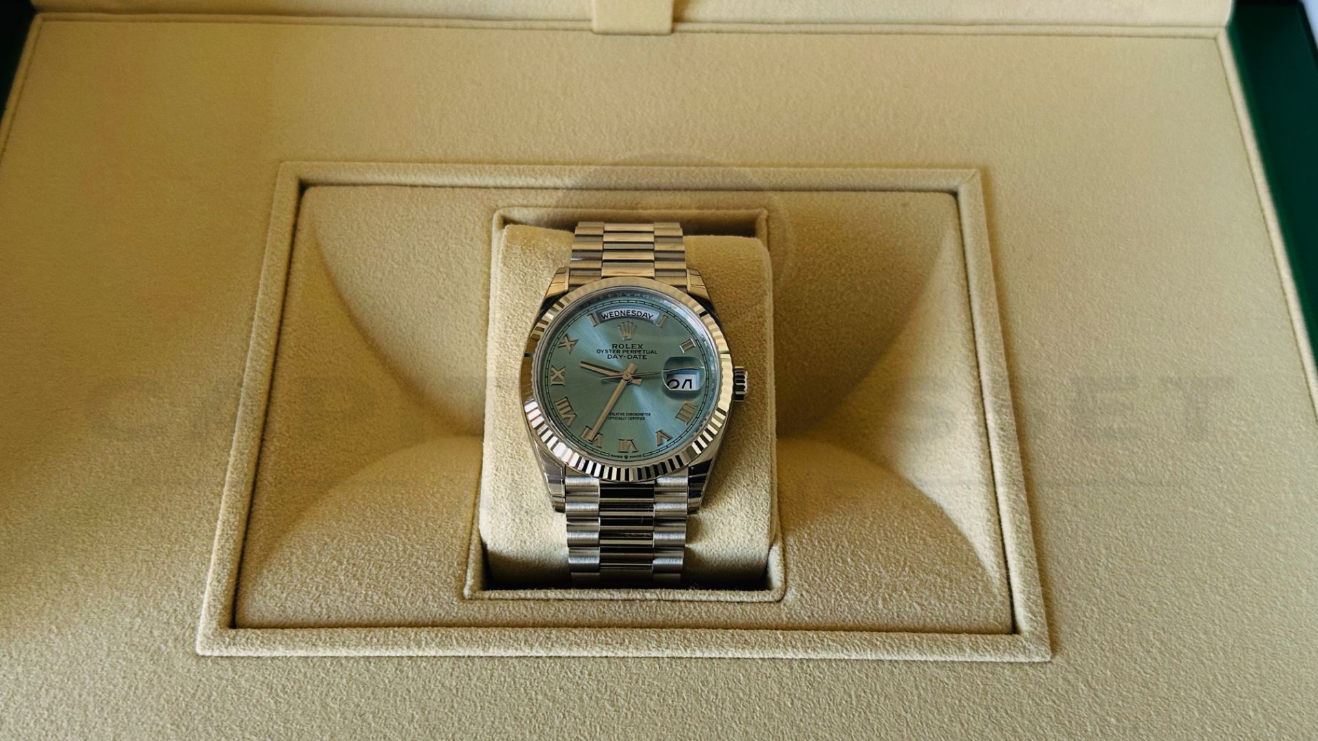 ROLEX DAY-DATE *PLATINUM EDITION* (2022 - BRAND NEW MODEL - UNWORN) *ICE BLUE DIAL* (BEAT THE WAIT) - Image 27 of 30