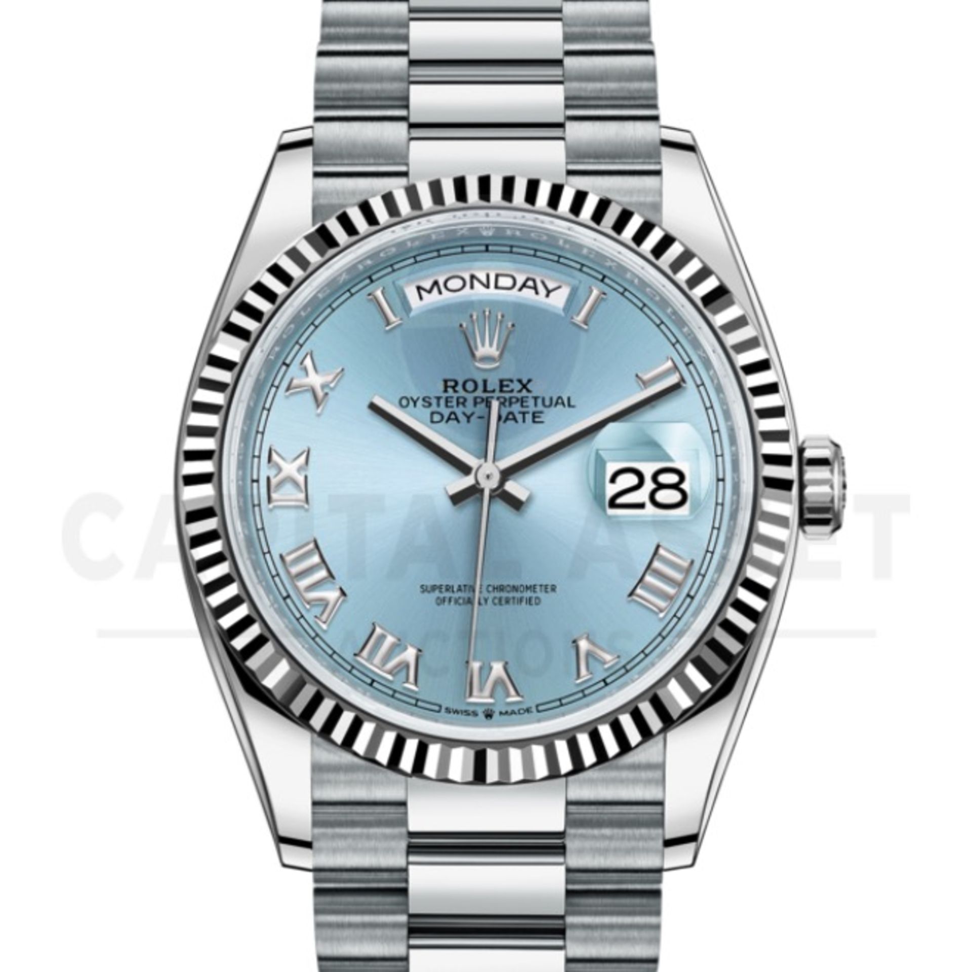 ROLEX DAY-DATE *PLATINUM EDITION* (2022 - BRAND NEW MODEL - UNWORN) *ICE BLUE DIAL* (BEAT THE WAIT) - Image 4 of 30