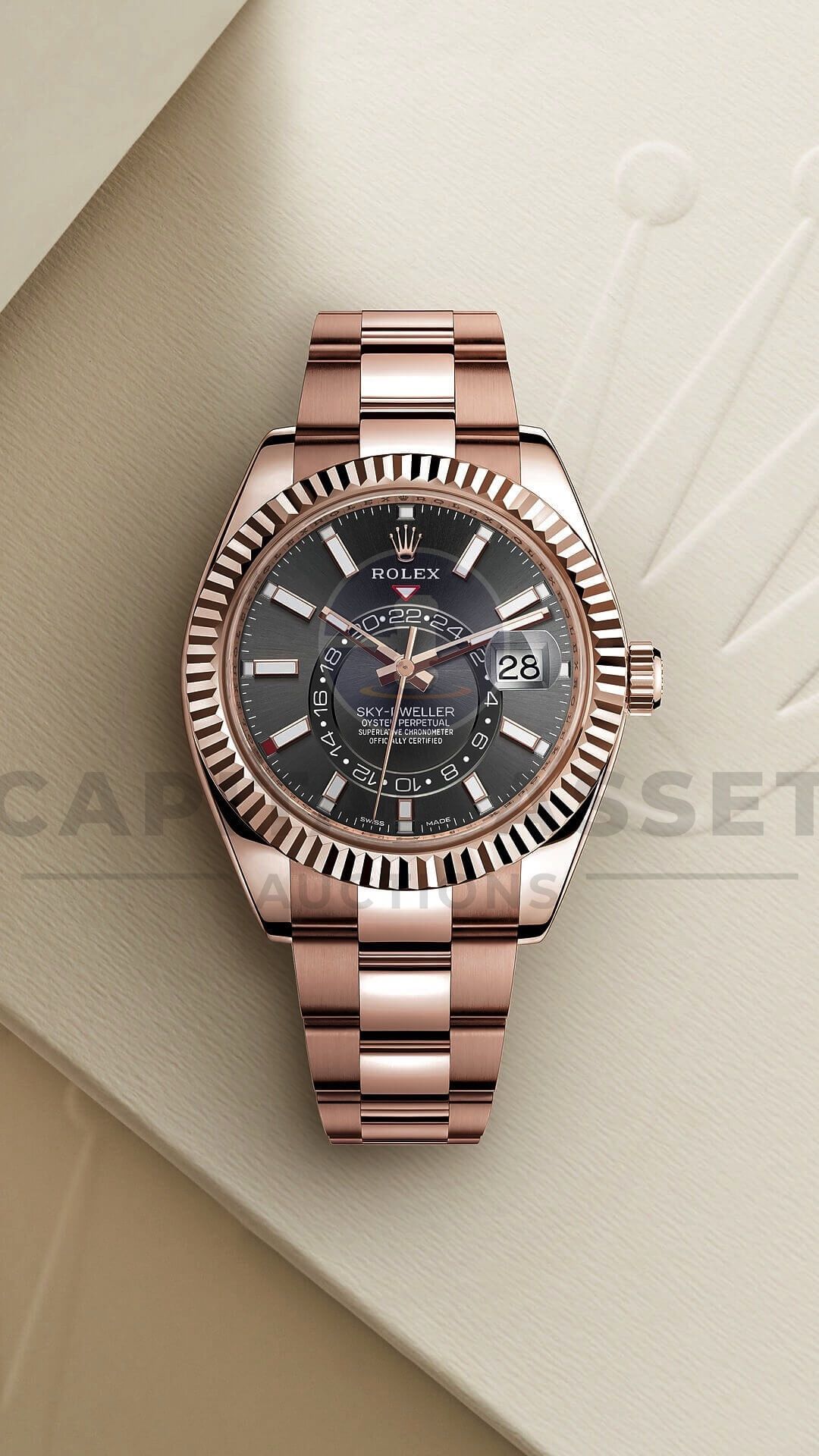 ROLEX SKY-DWELLER 42MM *18CT EVEROSE GOLD* (2023 NEW / UNWORN) *SLATE DIAL* (BEAT THE 10 YEAR WAIT) - Image 4 of 37