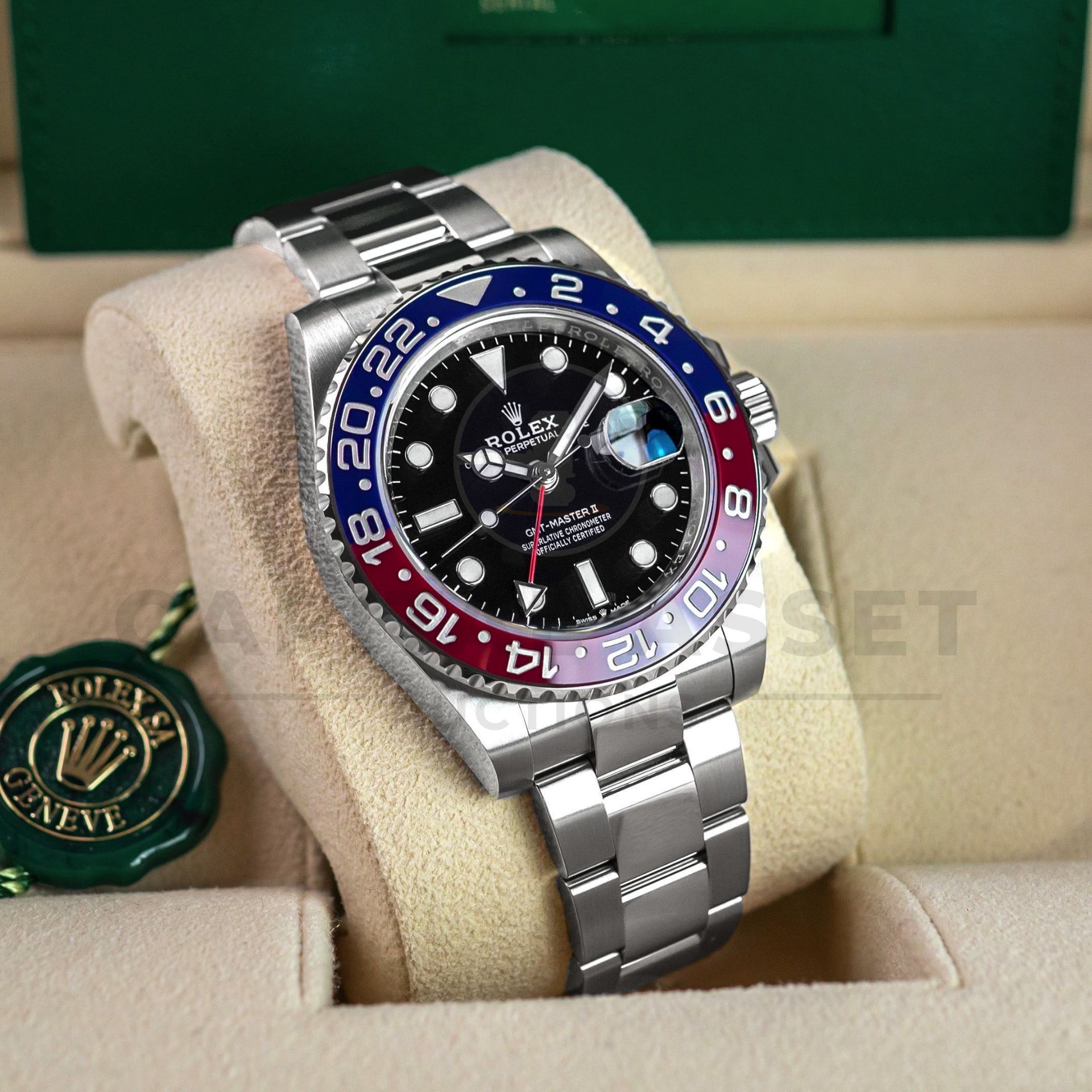 (On Sale) ROLEX GMT-MASTER II *PEPSI* 40MM OYSTER STEEL (2023 - JUNE REGISTERED) *BEAT THE WAIT* - Image 3 of 5