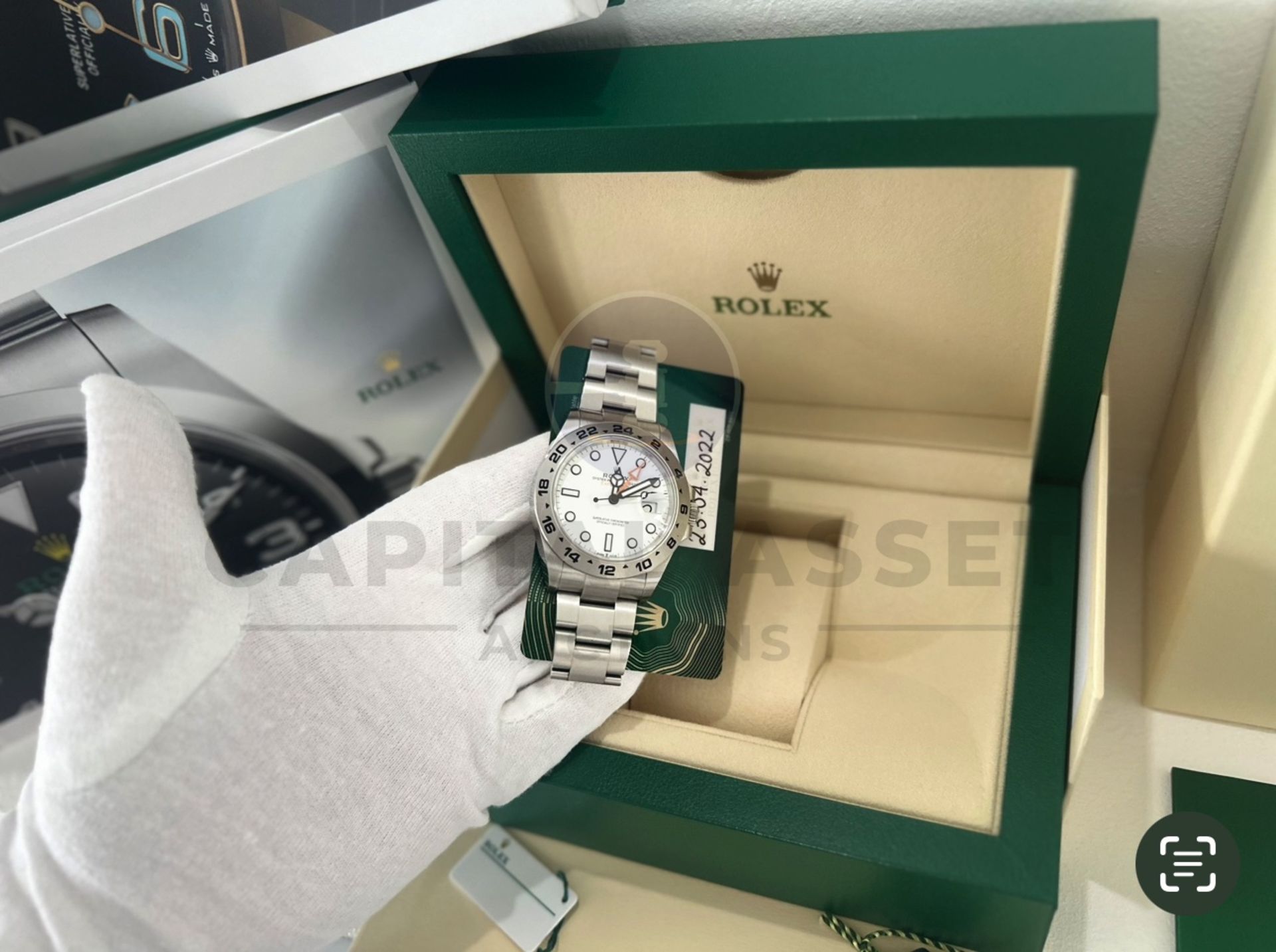 ROLEX EXPLORER II *POLAR - 42MM WHITE DIAL* (MARCH 2022) OYSTER STEEL *SPORTS MODEL* (BEAT THE WAIT) - Image 9 of 22