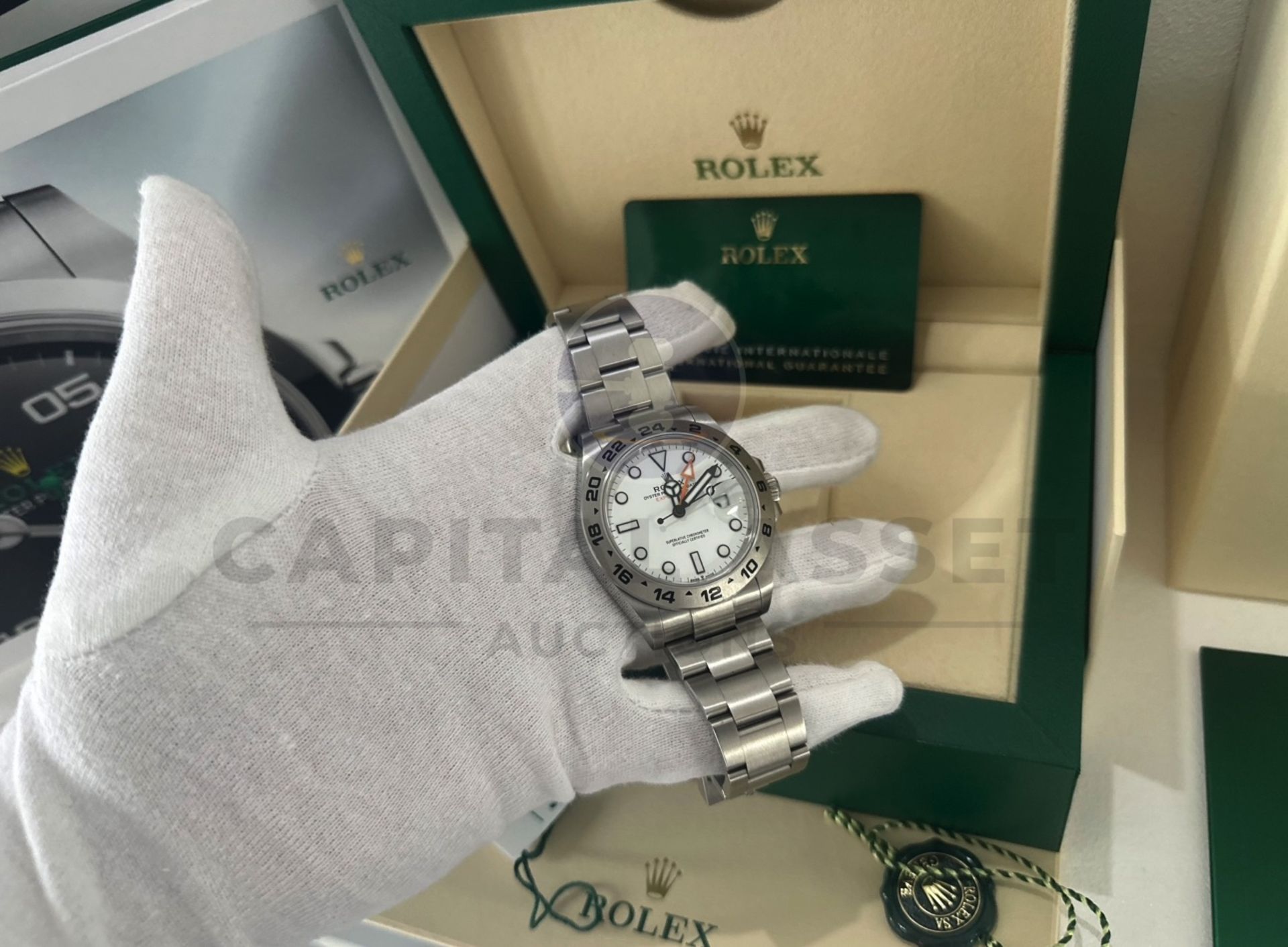 ROLEX EXPLORER II *POLAR - 42MM WHITE DIAL* (MARCH 2022) OYSTER STEEL *SPORTS MODEL* (BEAT THE WAIT) - Image 11 of 22