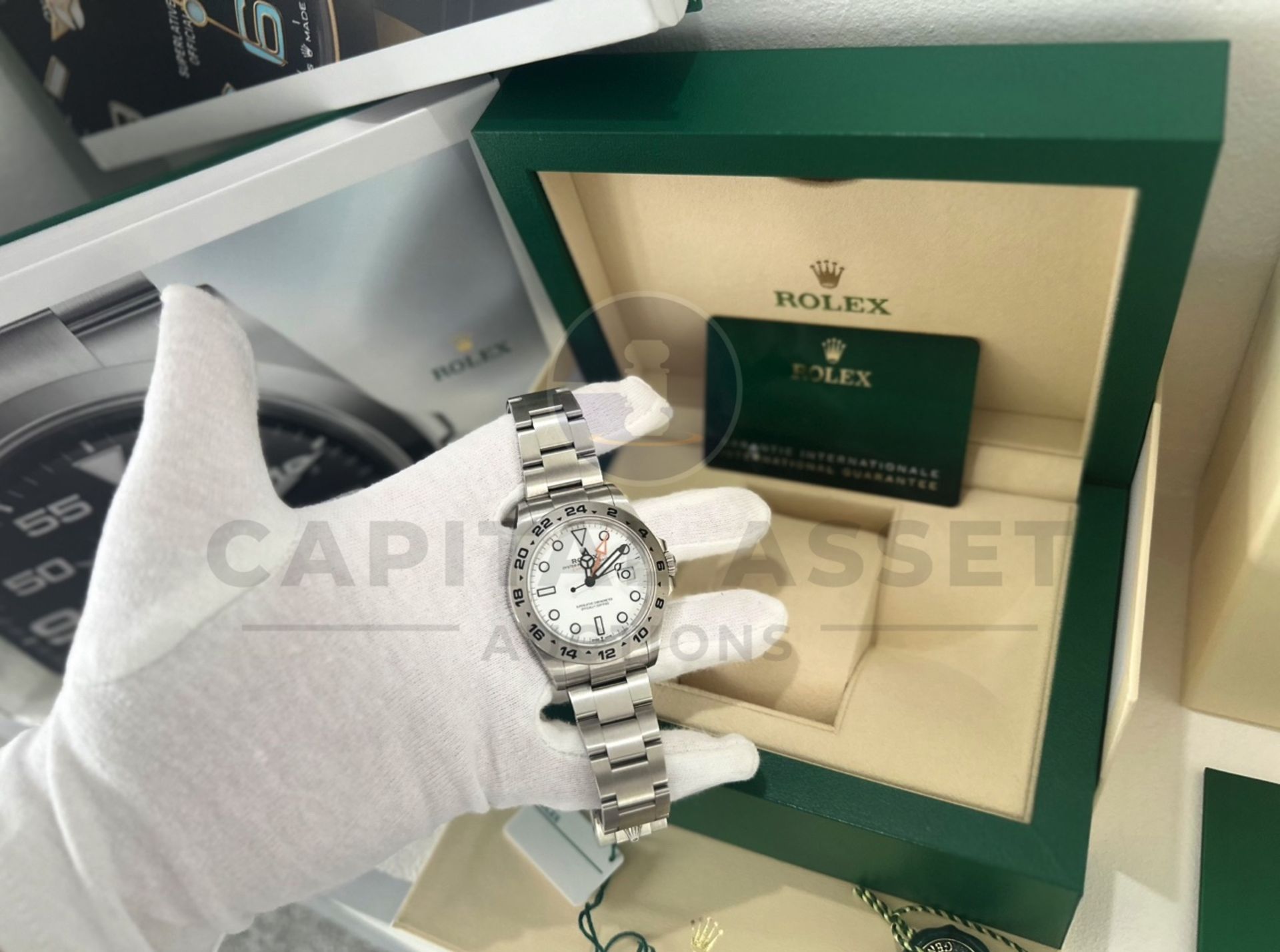 ROLEX EXPLORER II *POLAR - 42MM WHITE DIAL* (MARCH 2022) OYSTER STEEL *SPORTS MODEL* (BEAT THE WAIT) - Image 12 of 22