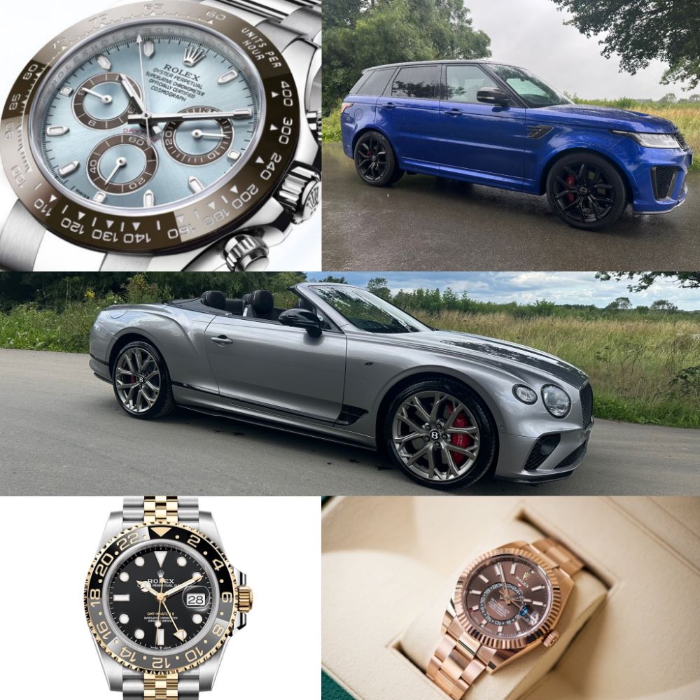 2023 Bentley Continental GTC *Delivery Miles* - 2023 Rolex GMT MasterII *Guinness* - 2022 Rolex Daytona *Platinum* - Range Rover Sport SVR +MORE