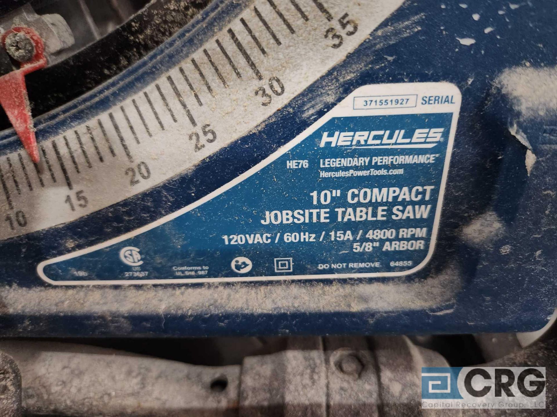 Hercules Compact Jobsite Table Saw - Image 3 of 3