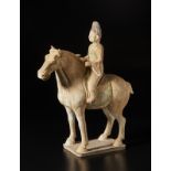Arte Cinese A terracotta horse and rider China, Tang dynasty, 9th century .