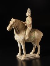 Arte Cinese A terracotta horse and rider China, Tang dynasty, 9th century .
